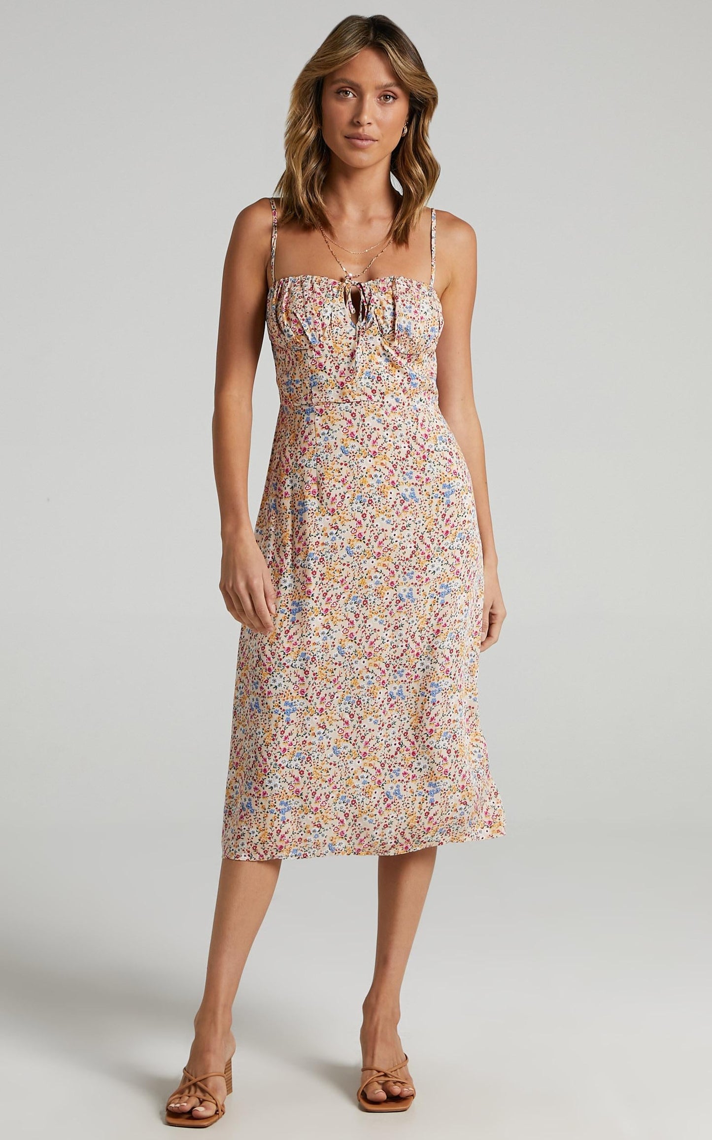 Slow Rush Dress in Multi Floral