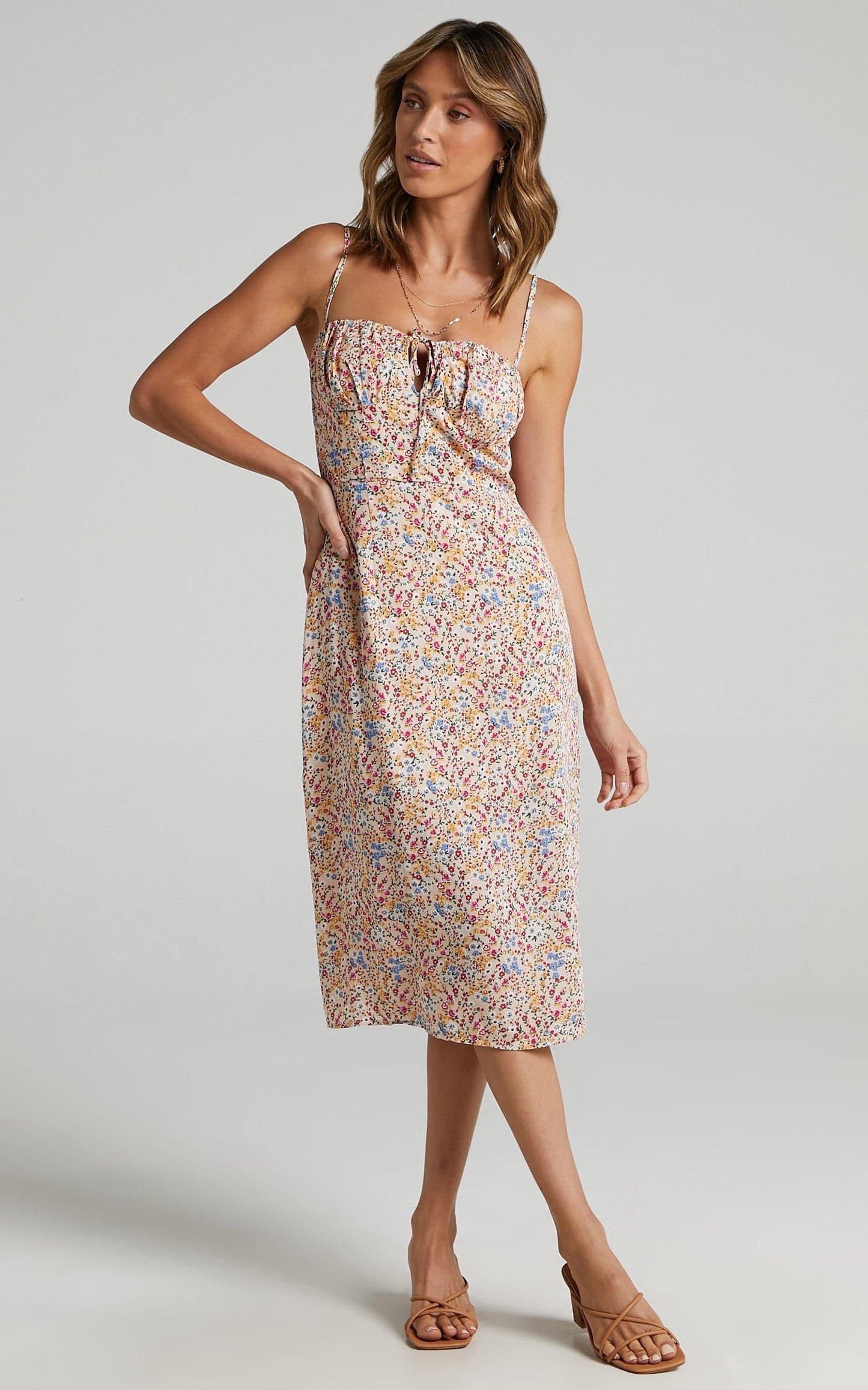 Slow Rush Dress in Multi Floral