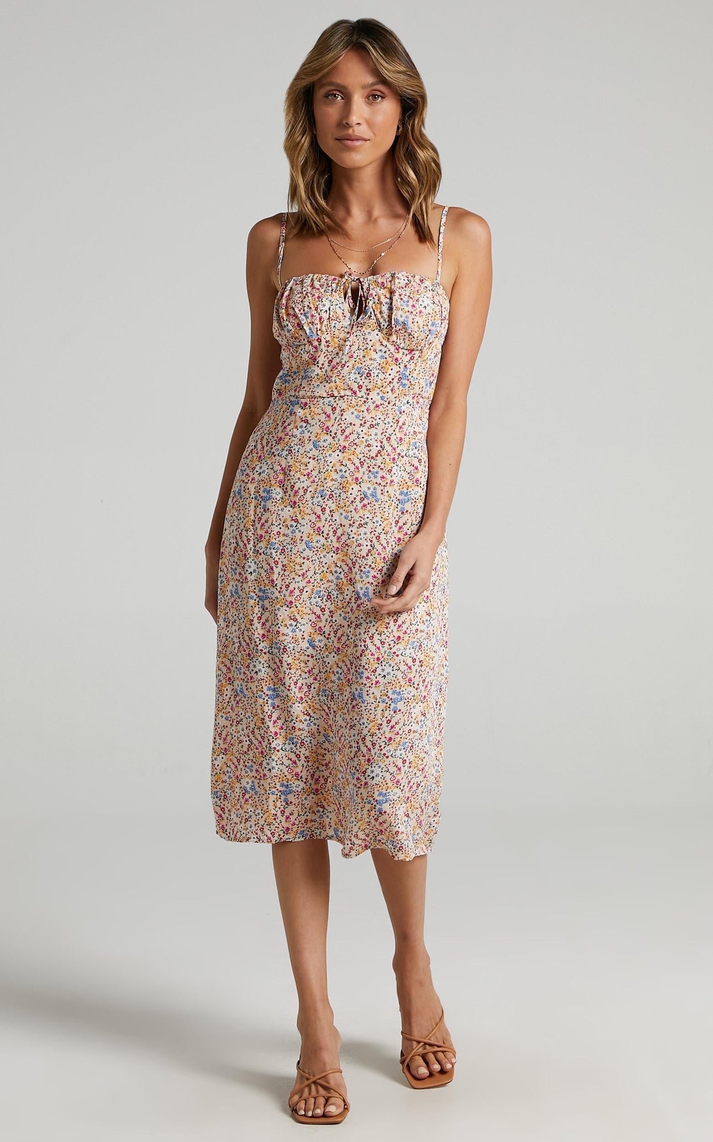Slow Rush Dress in Multi Floral