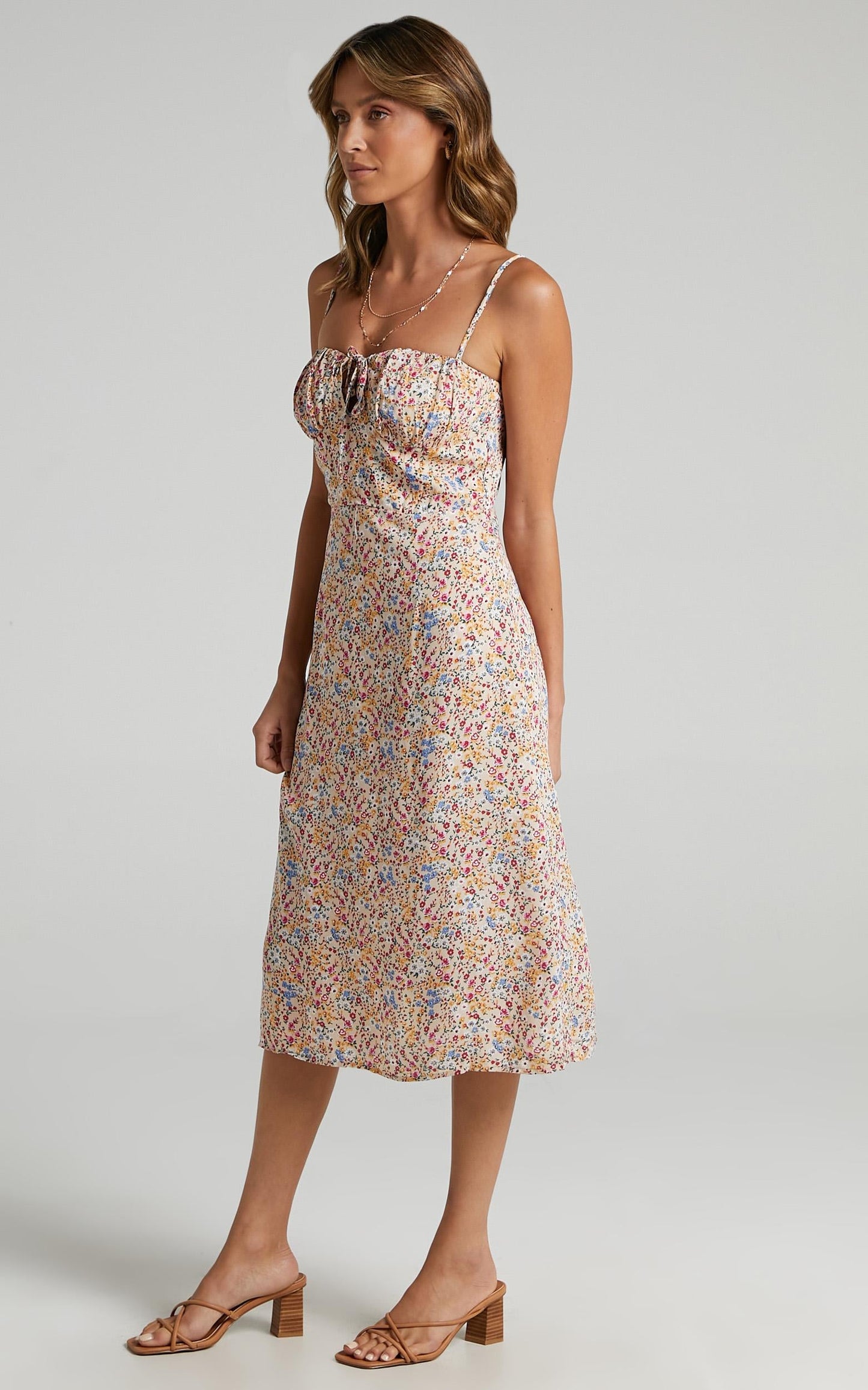 Slow Rush Dress in Multi Floral