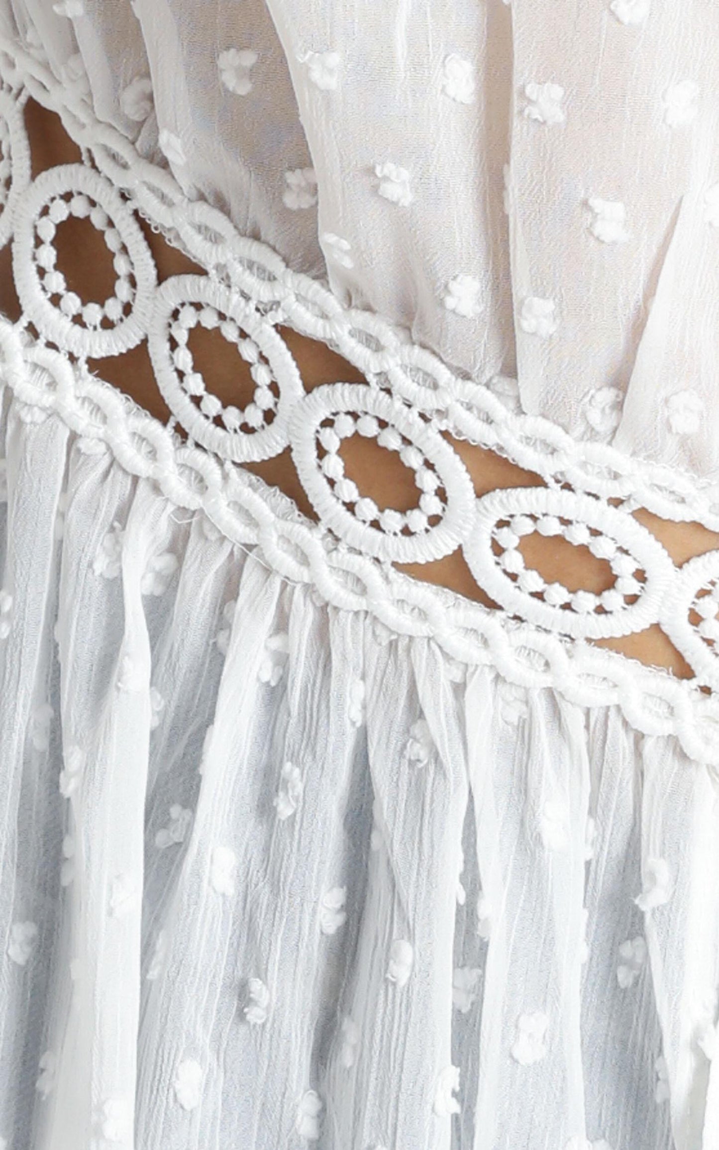 Dandelion Kimono In White Dobby