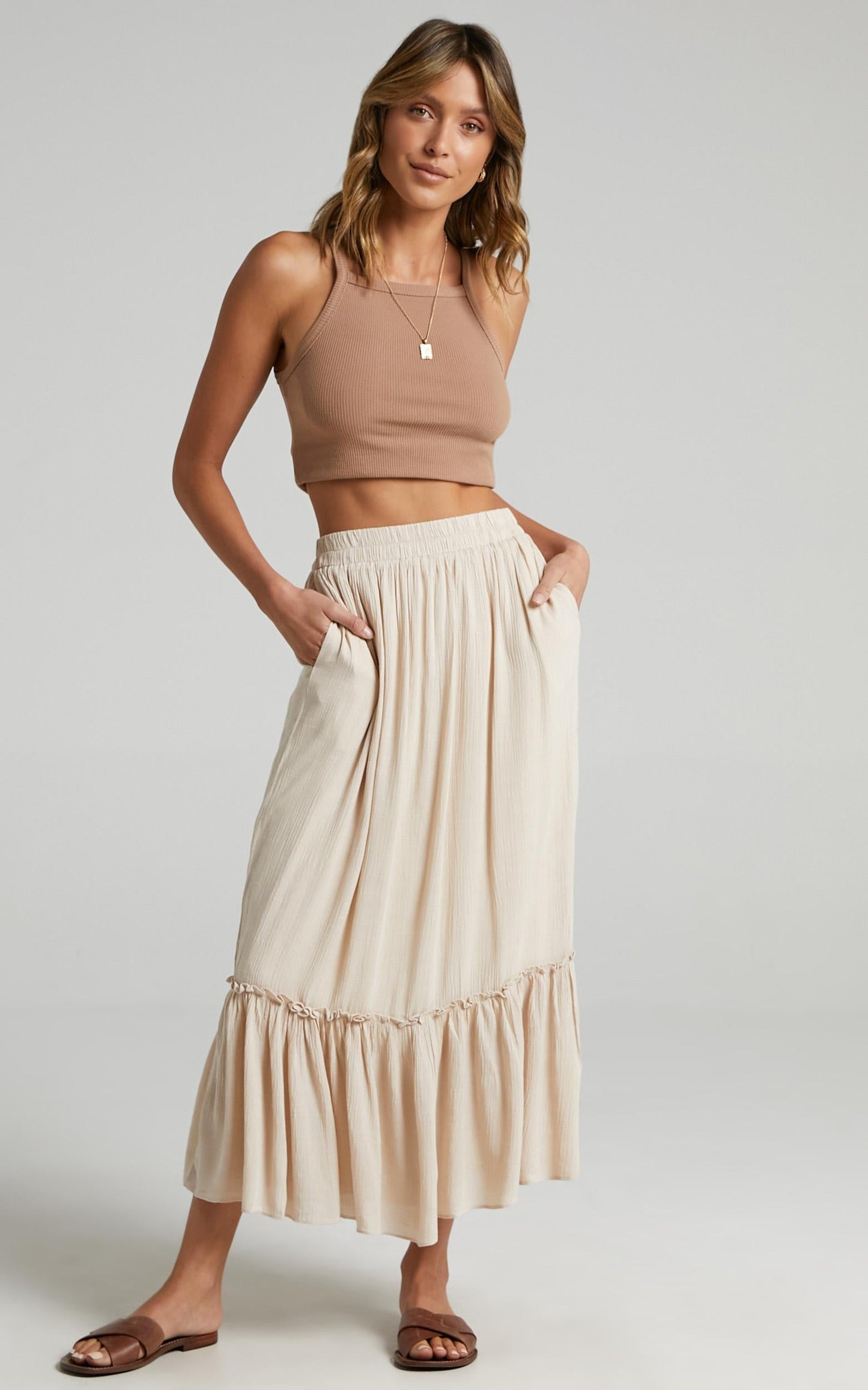 What A Vision Skirt in Mocha