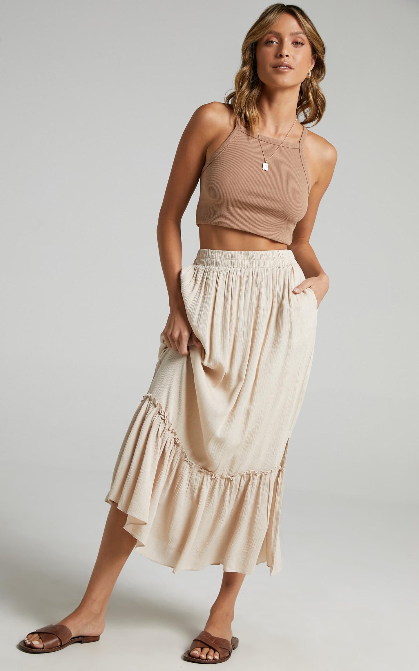 What A Vision Skirt in Mocha