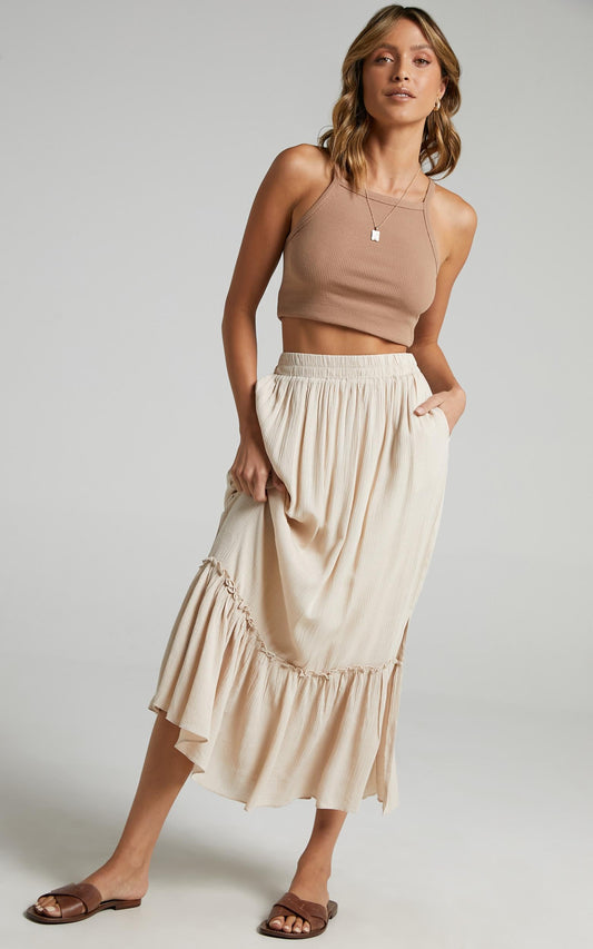 What A Vision Skirt in Mocha