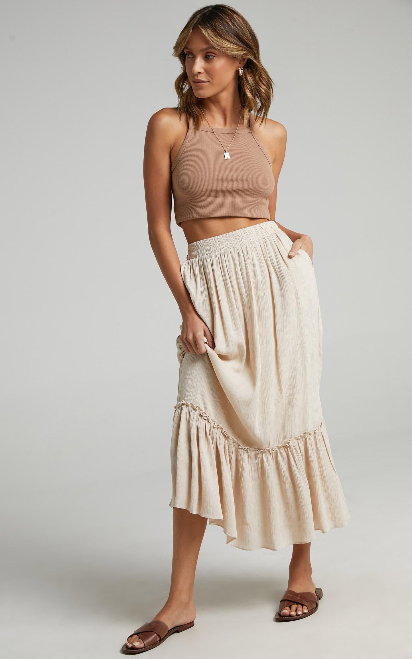 What A Vision Skirt in Mocha