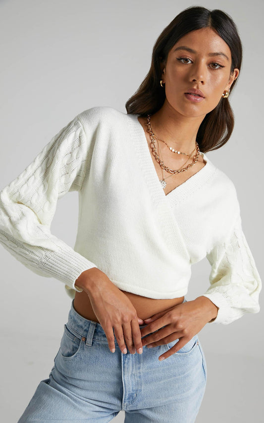 Wrapped In Love Jumper in Cream
