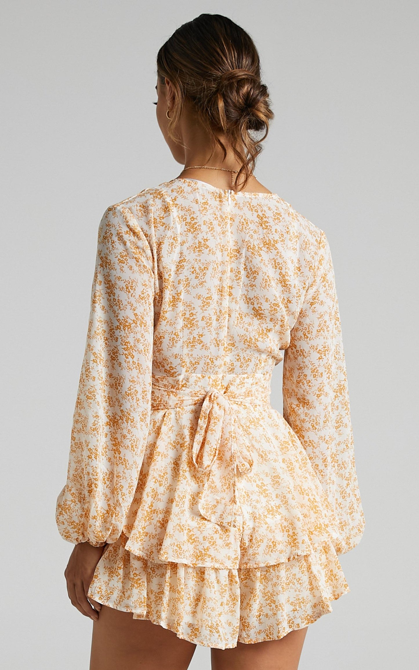 Monique Playsuit in Yellow Floral