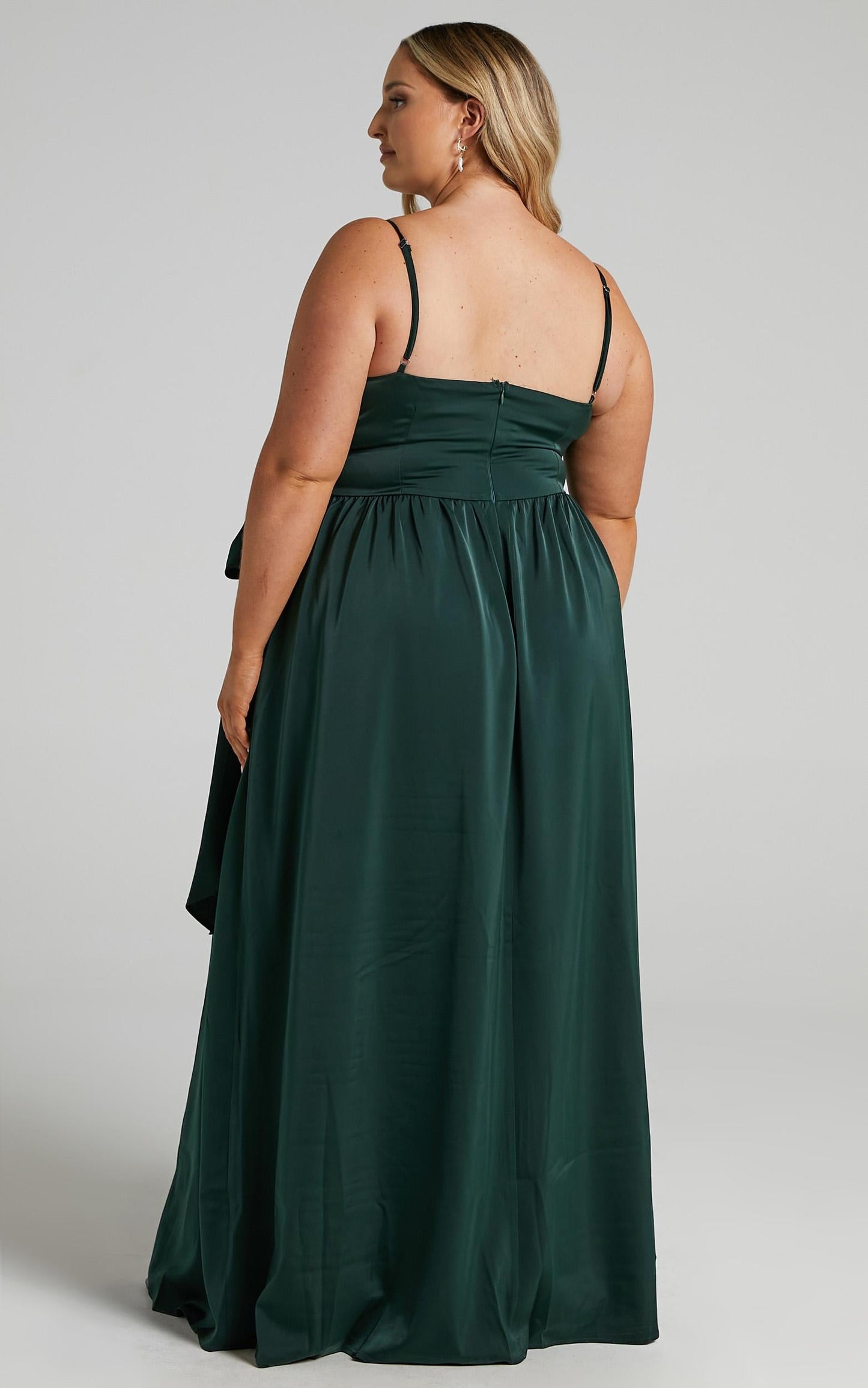 Revolve Around Me Midi Dress - V Neck Wrap Dress in Emerald