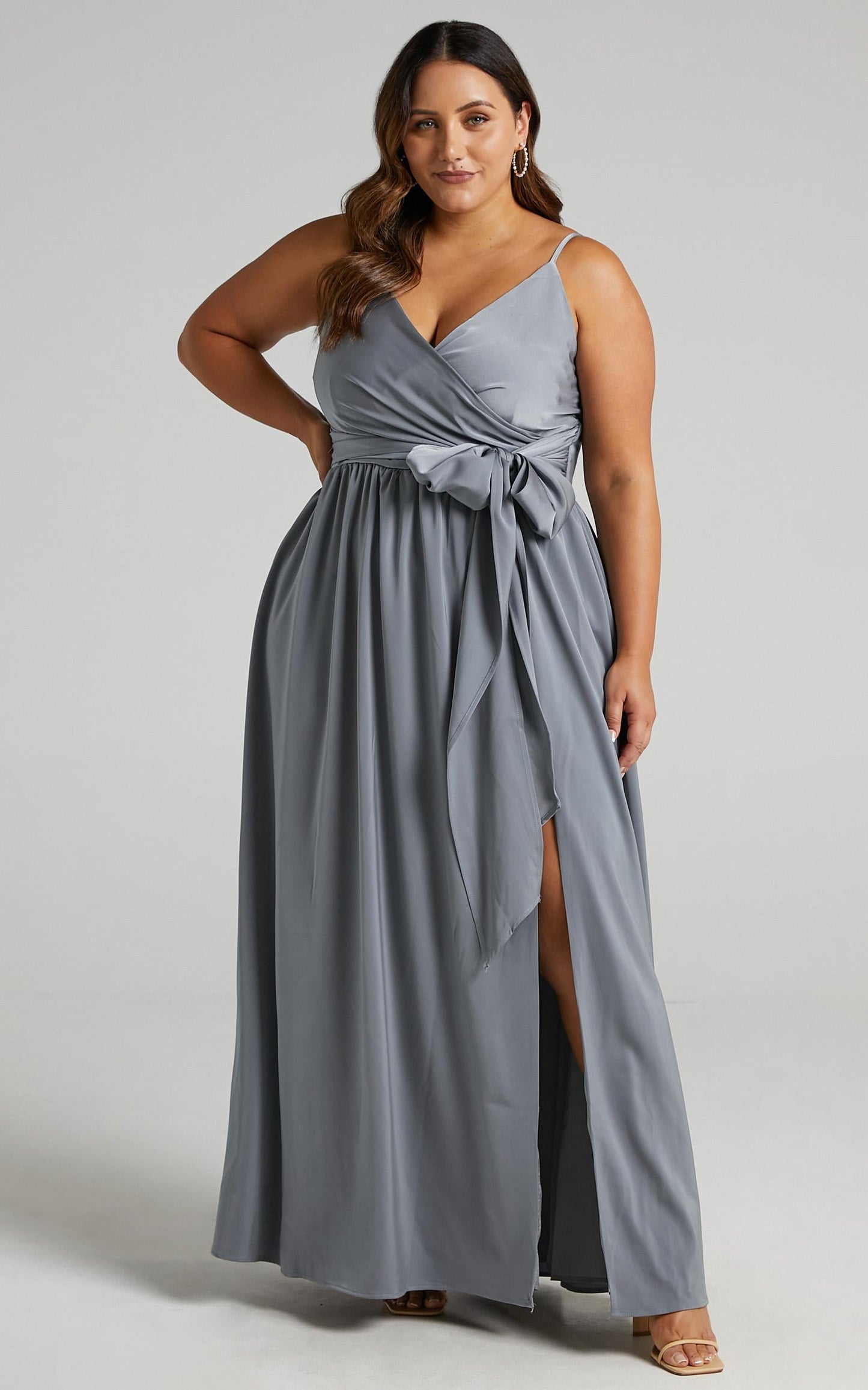 Revolve Around Me Dress in Dusty Blue