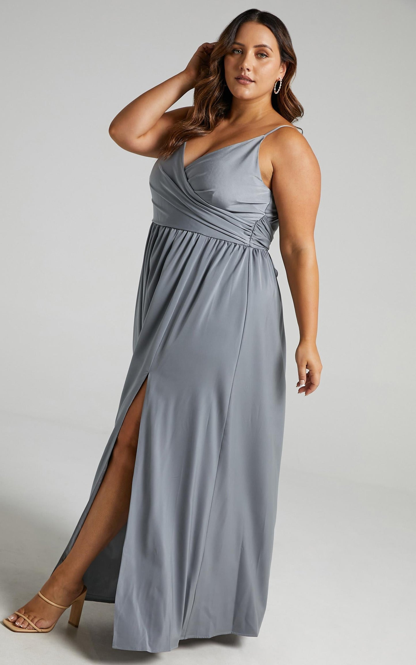 Revolve Around Me Dress in Dusty Blue