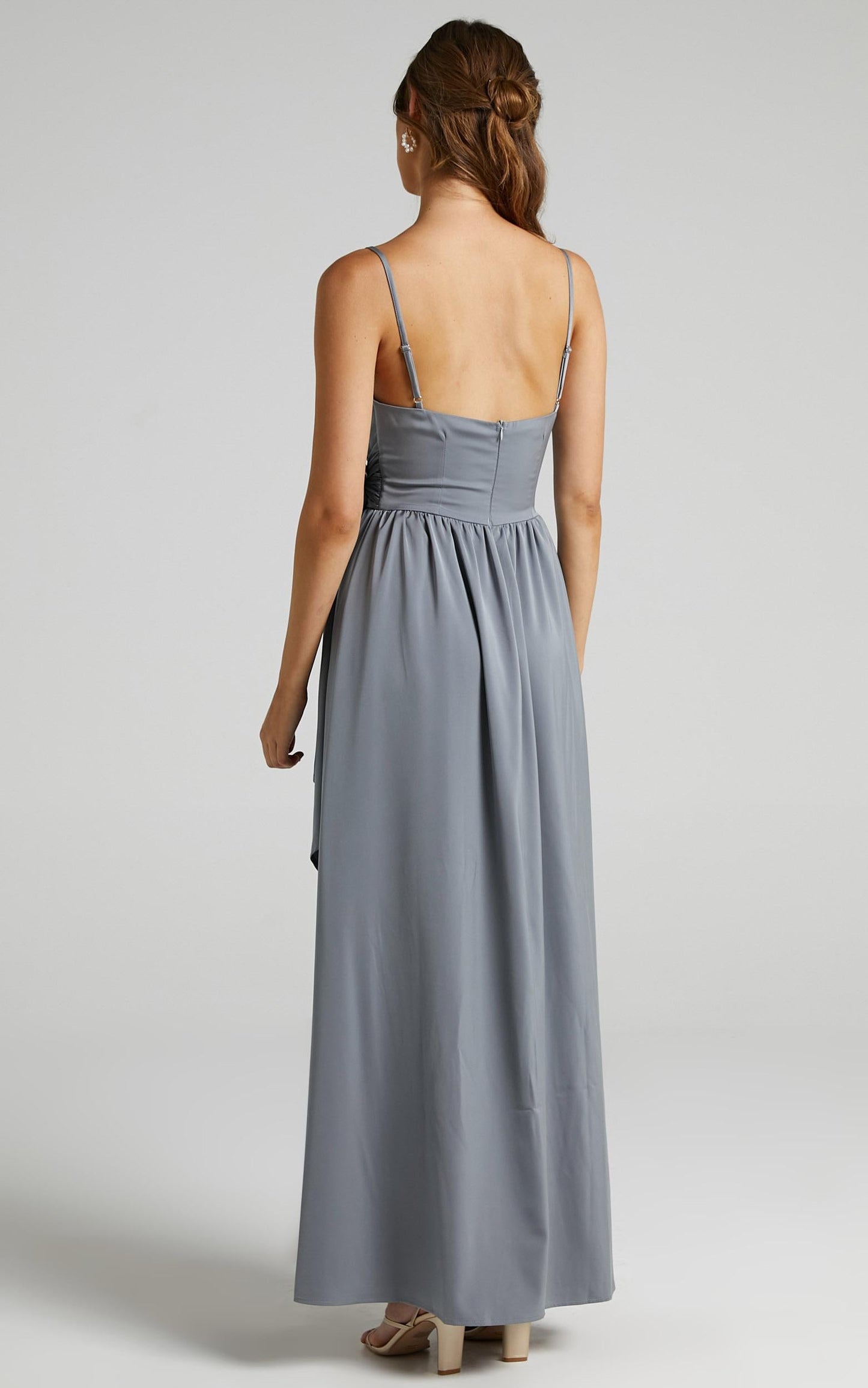Revolve Around Me Dress in Dusty Blue
