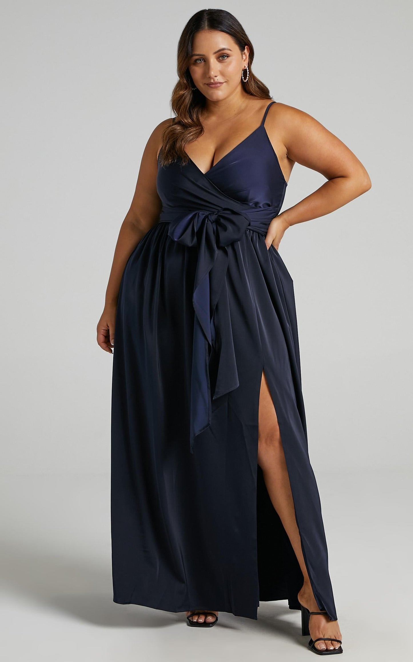 Revolve Around Me Dress in Navy