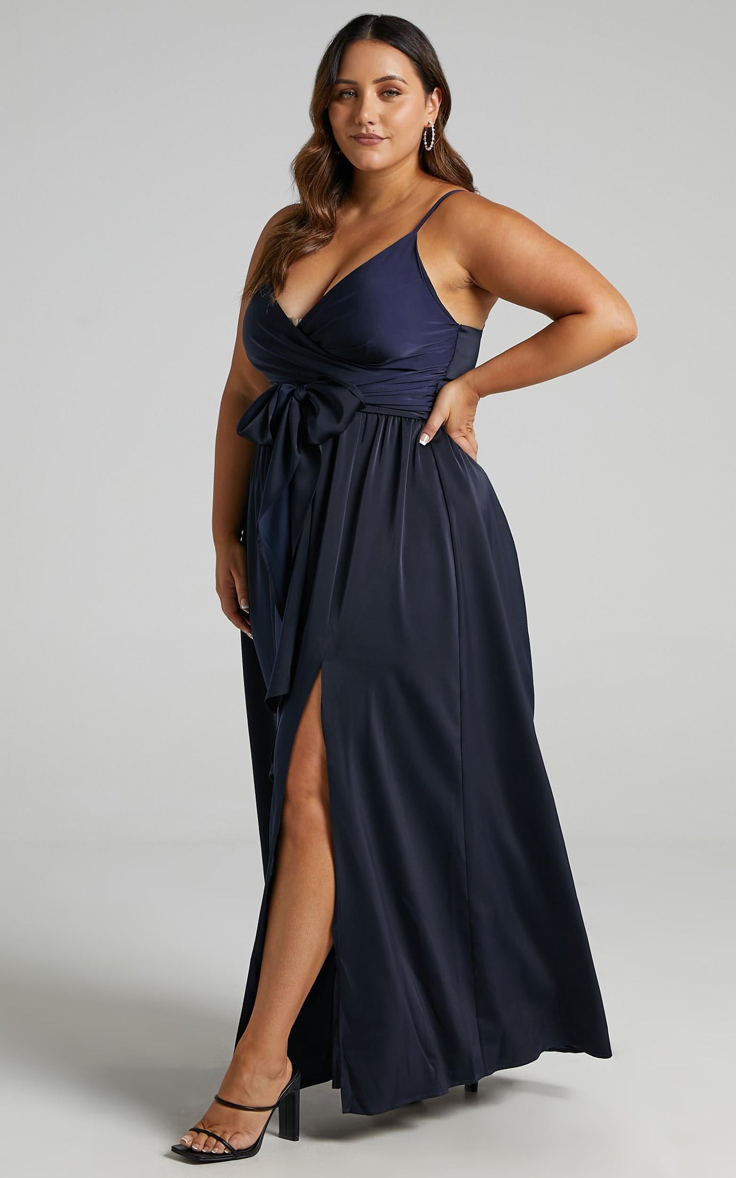 Revolve Around Me Dress in Navy