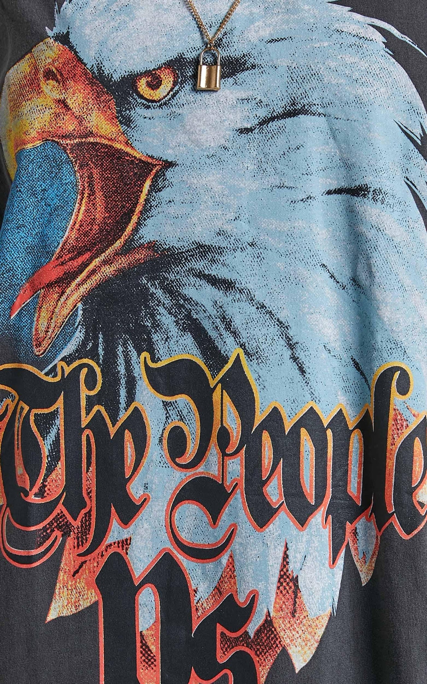 The People Vs - Righteous Eagle Tee Dress in Ultra Black