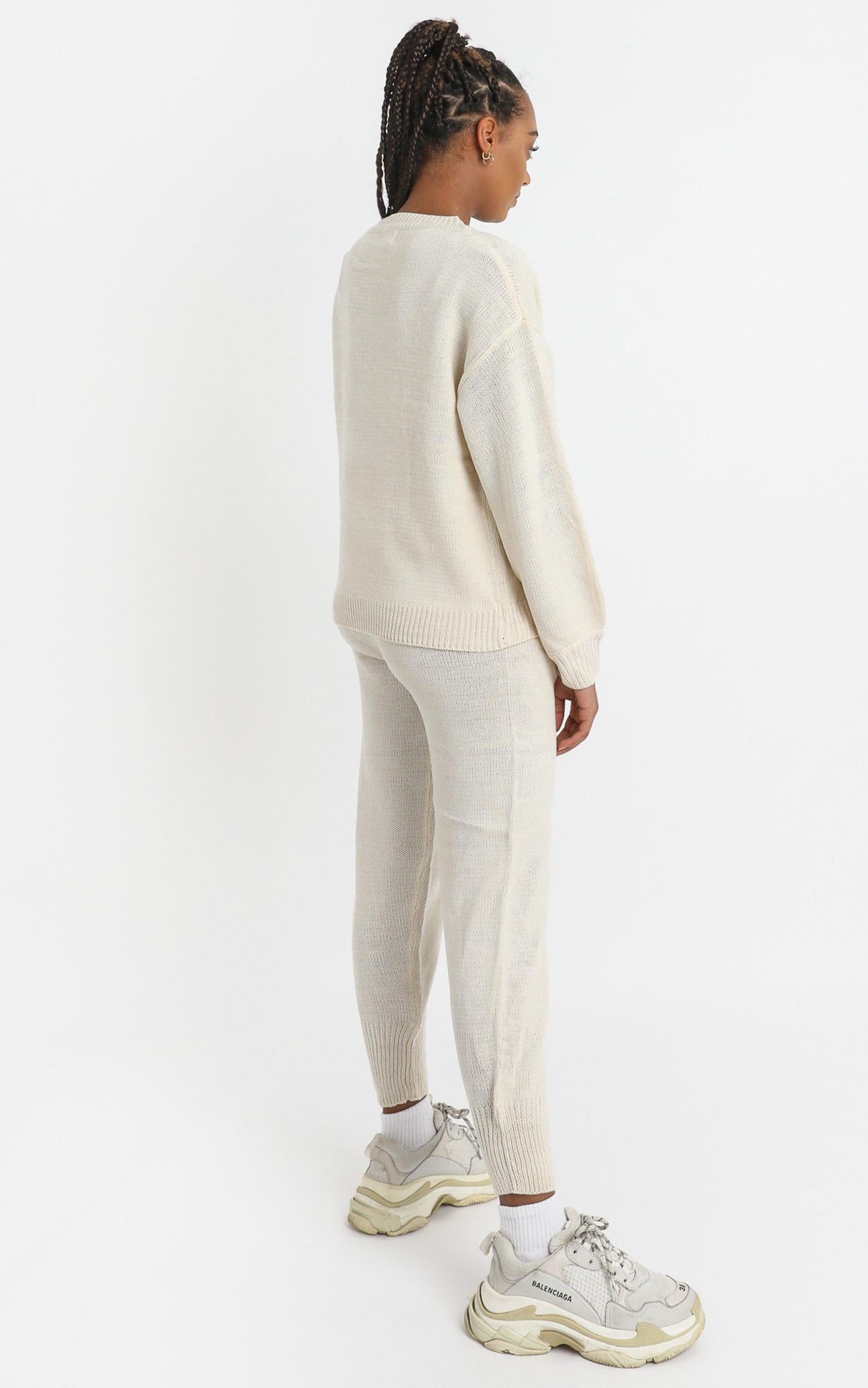 Riona Knit Two Piece Set in Cream