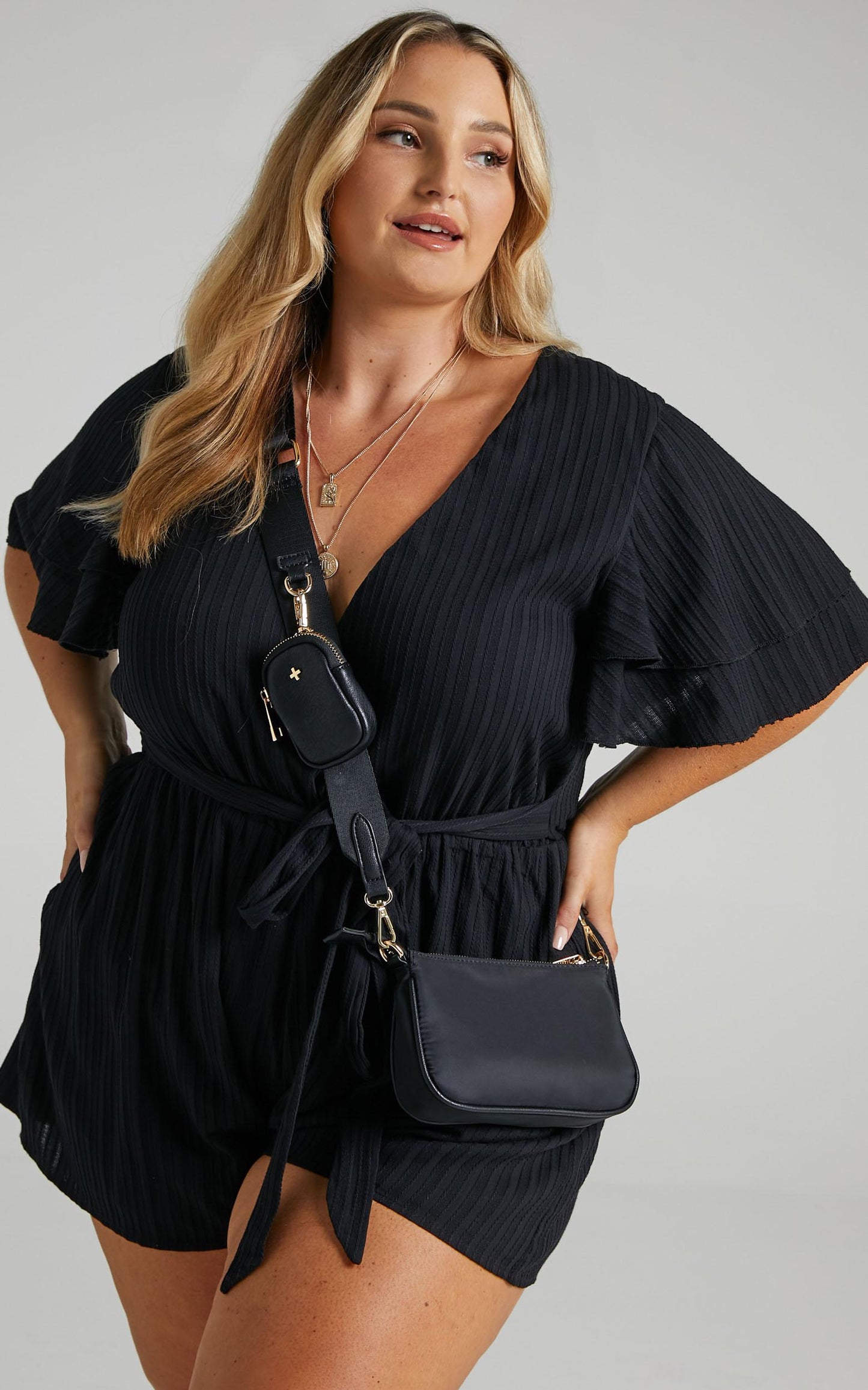 Run Away Girl Playsuit in Black