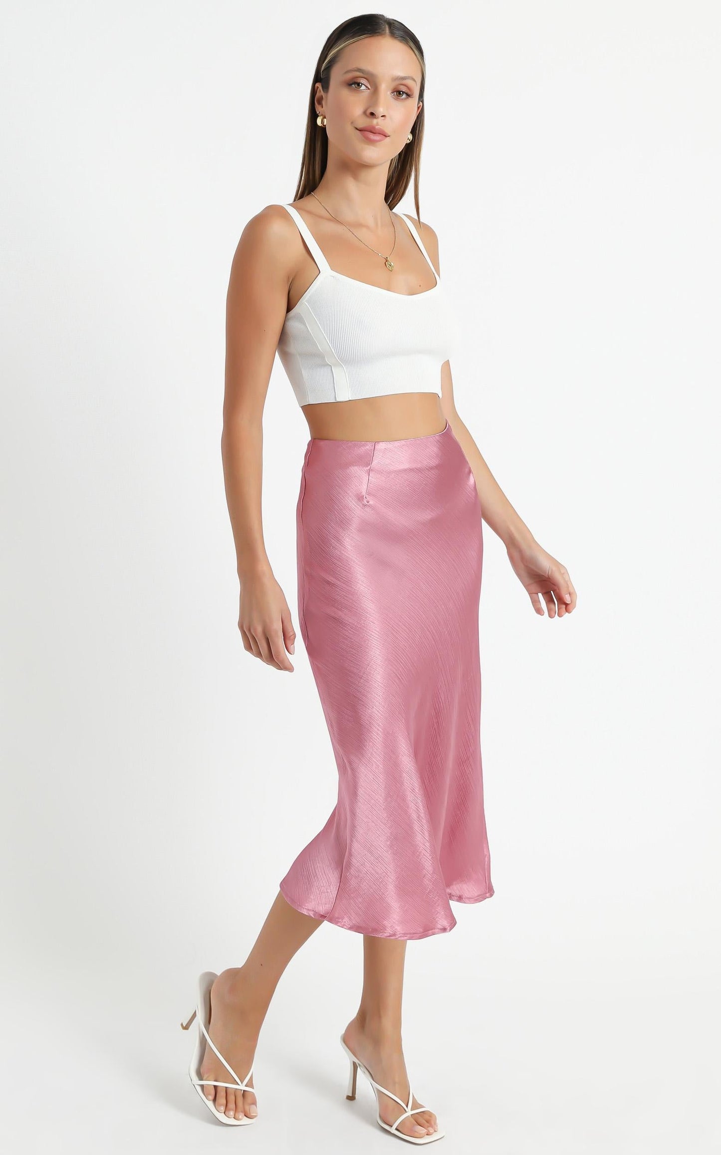 Creating Art Skirt in Dusty Rose Satin