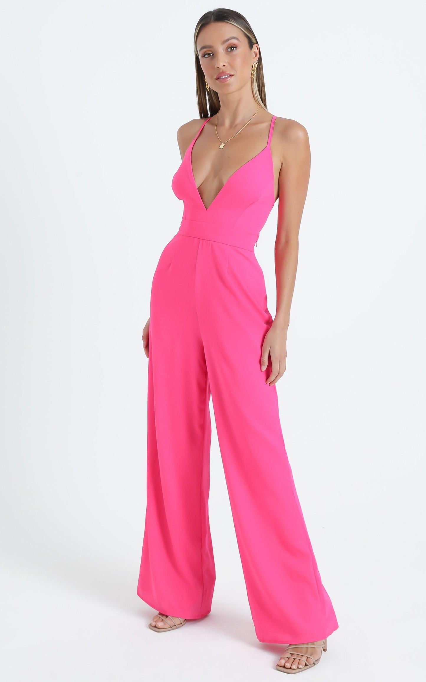Dream Of Jumpsuit in Hot Pink
