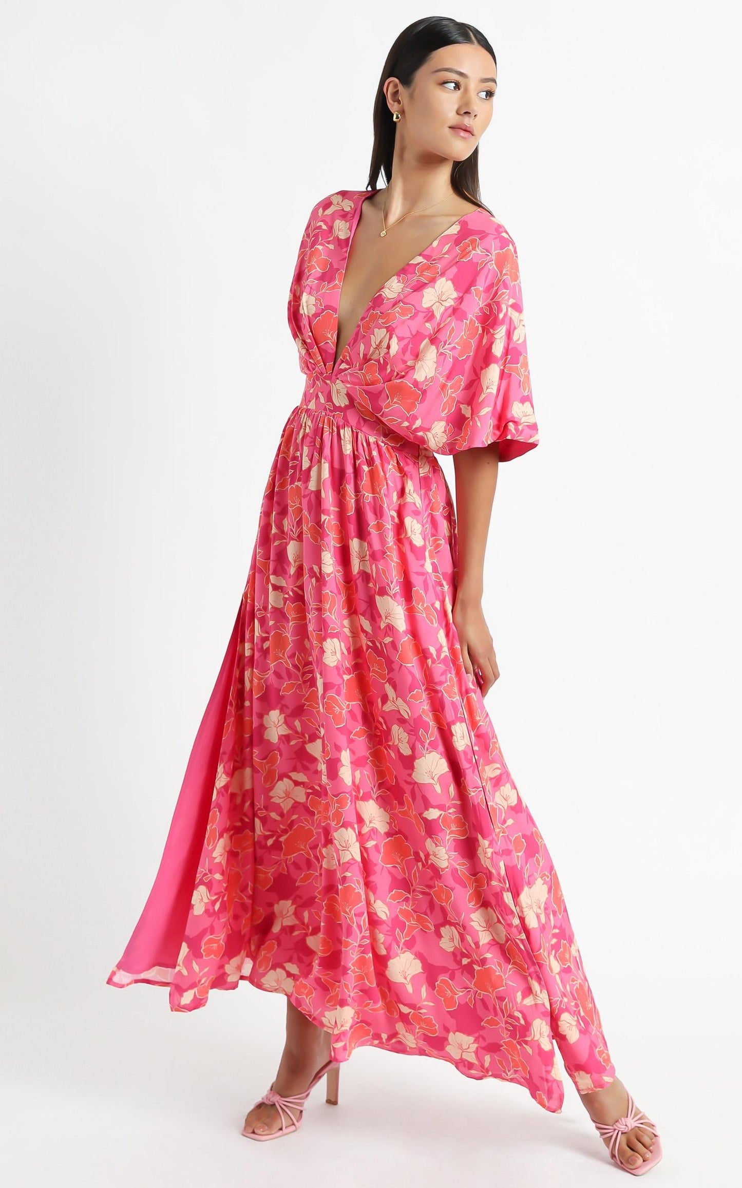 Ella Dress in Berry Floral