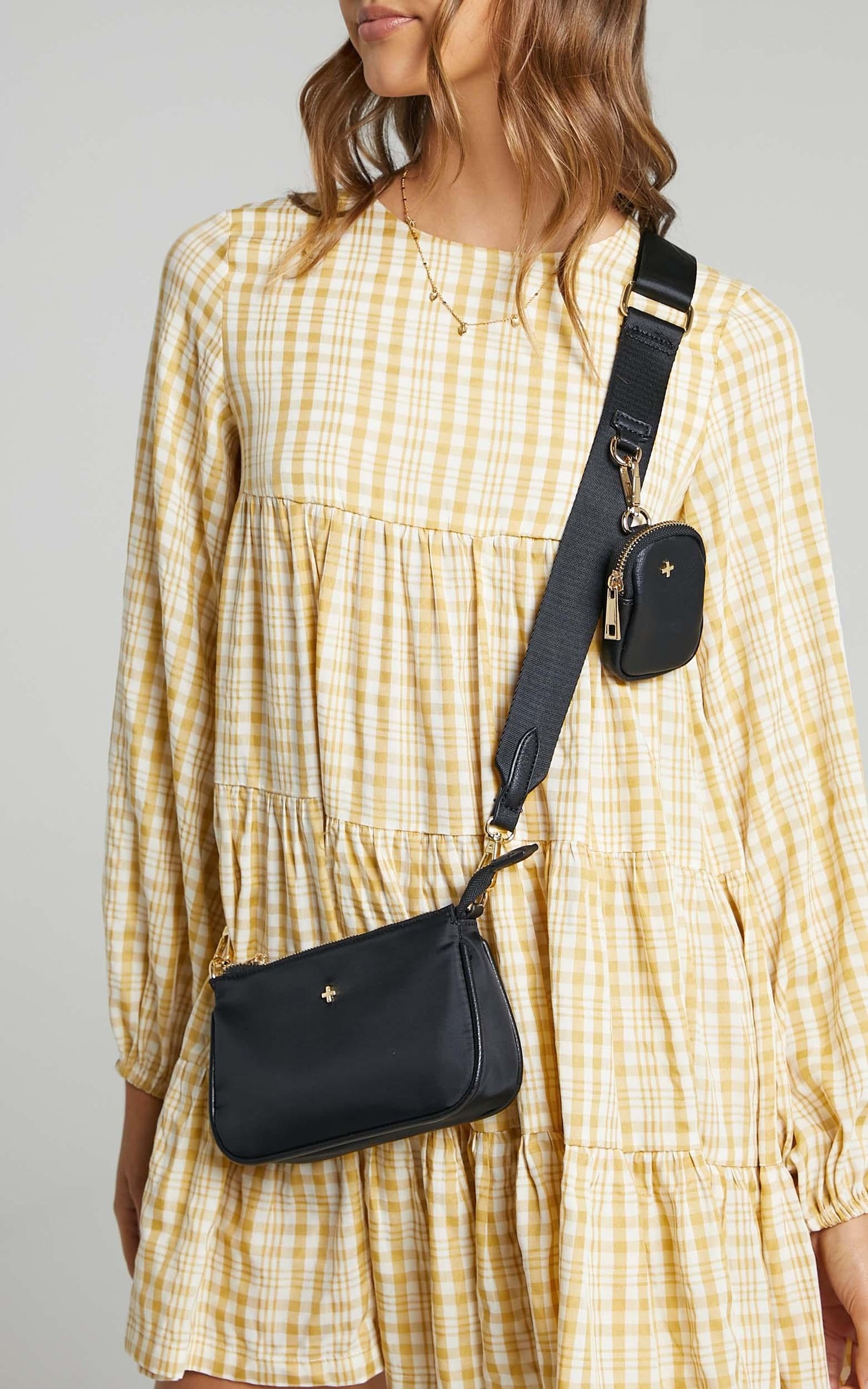 Ellora Dress in Mustard Check