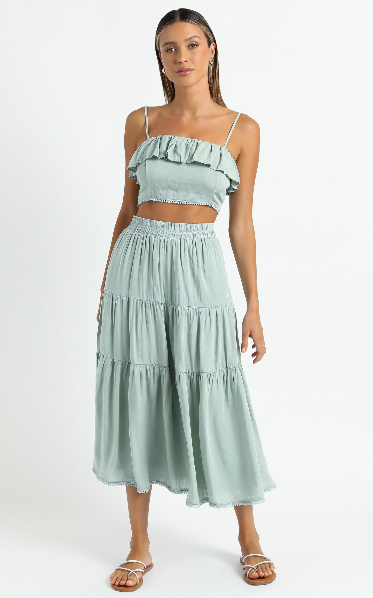 Elody Two Piece Set in Sage
