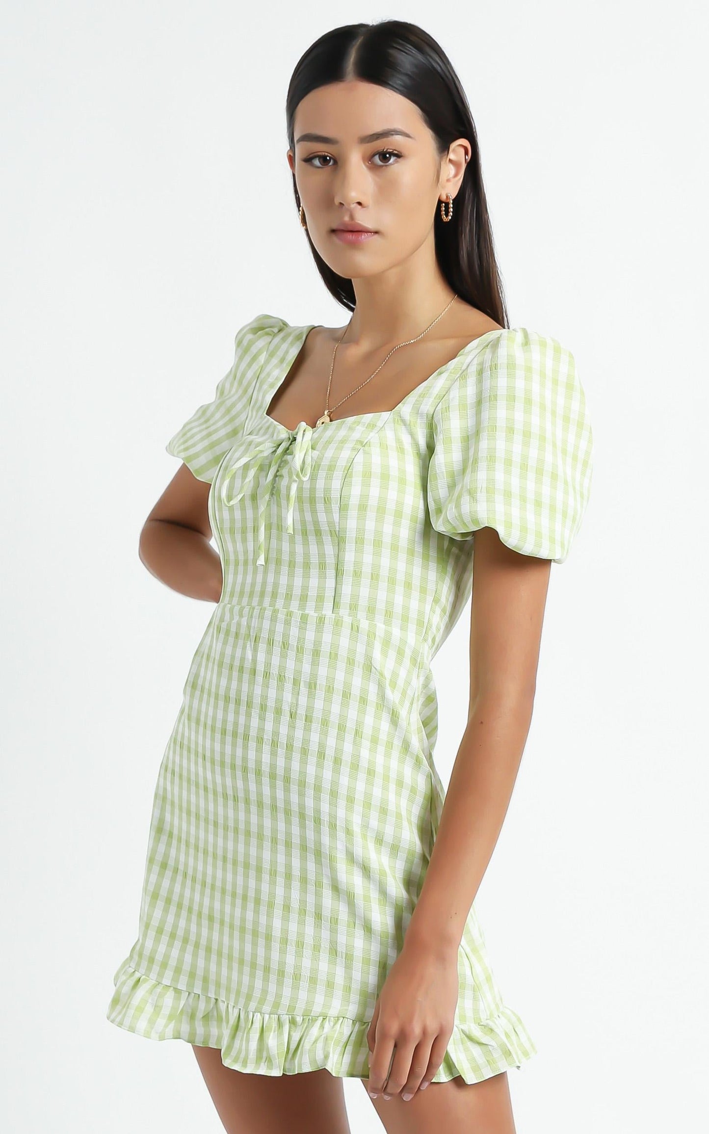 Fifi Dress in Green Check