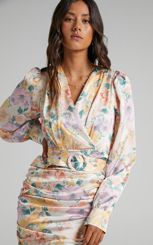 Neema Dress in Flower Crown