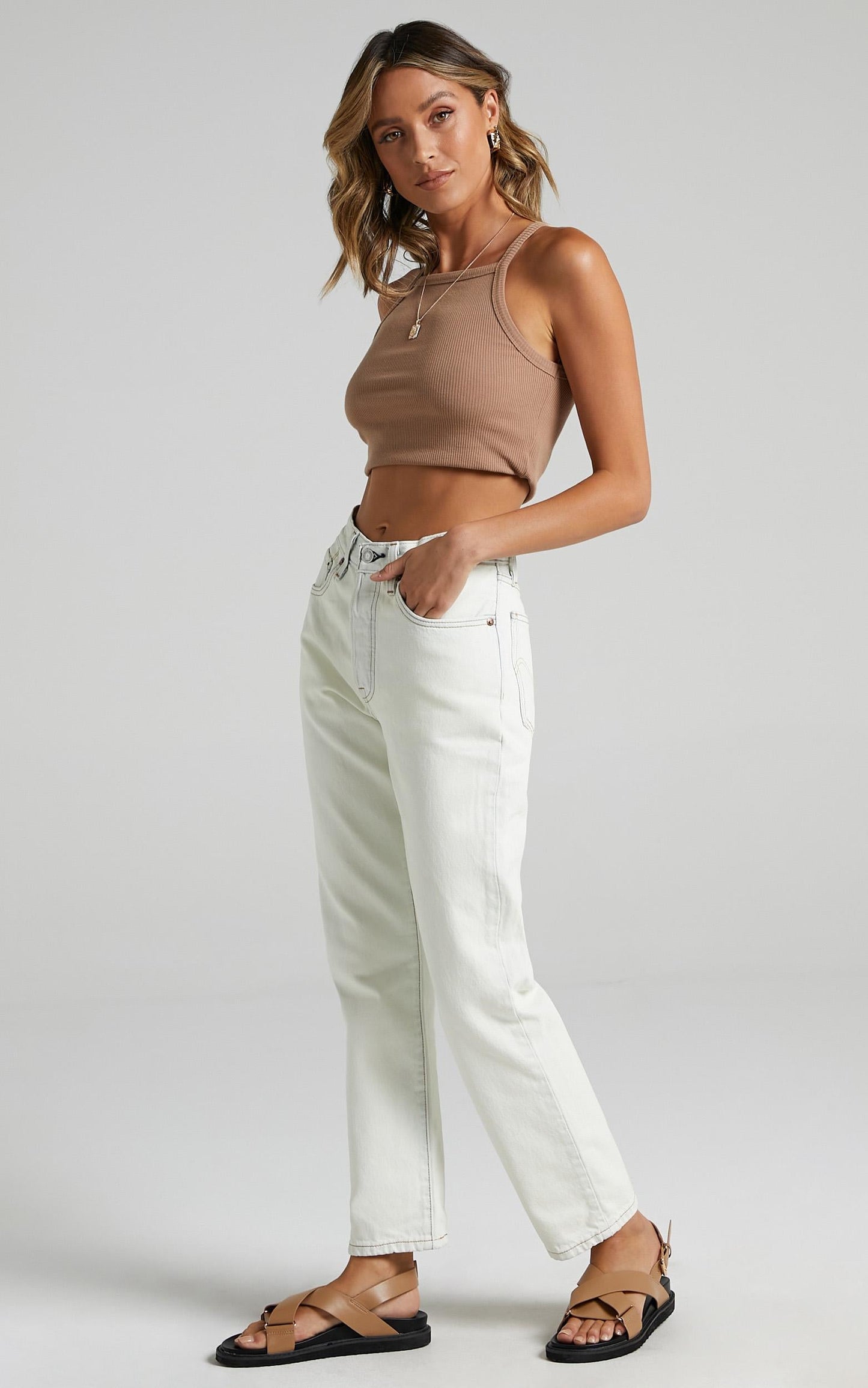 Levi's - 501 Crop Jean in Glacier Bay