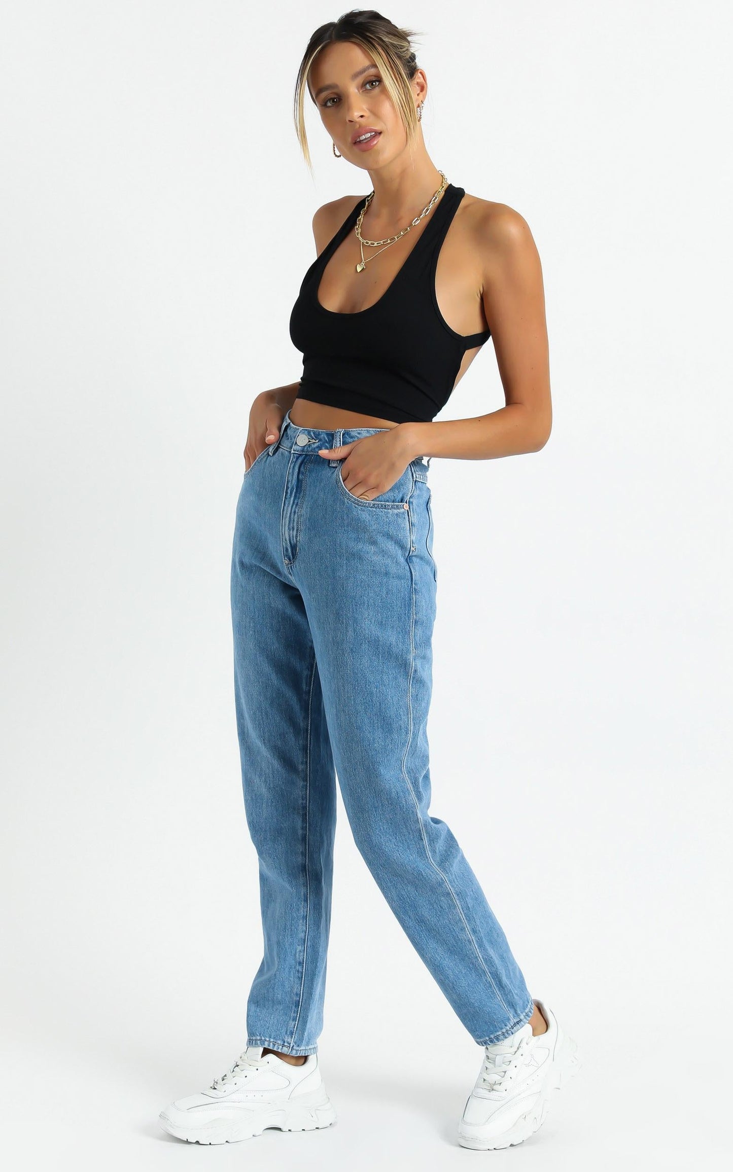Abrand - A 94 High Slim Jean in Floretta