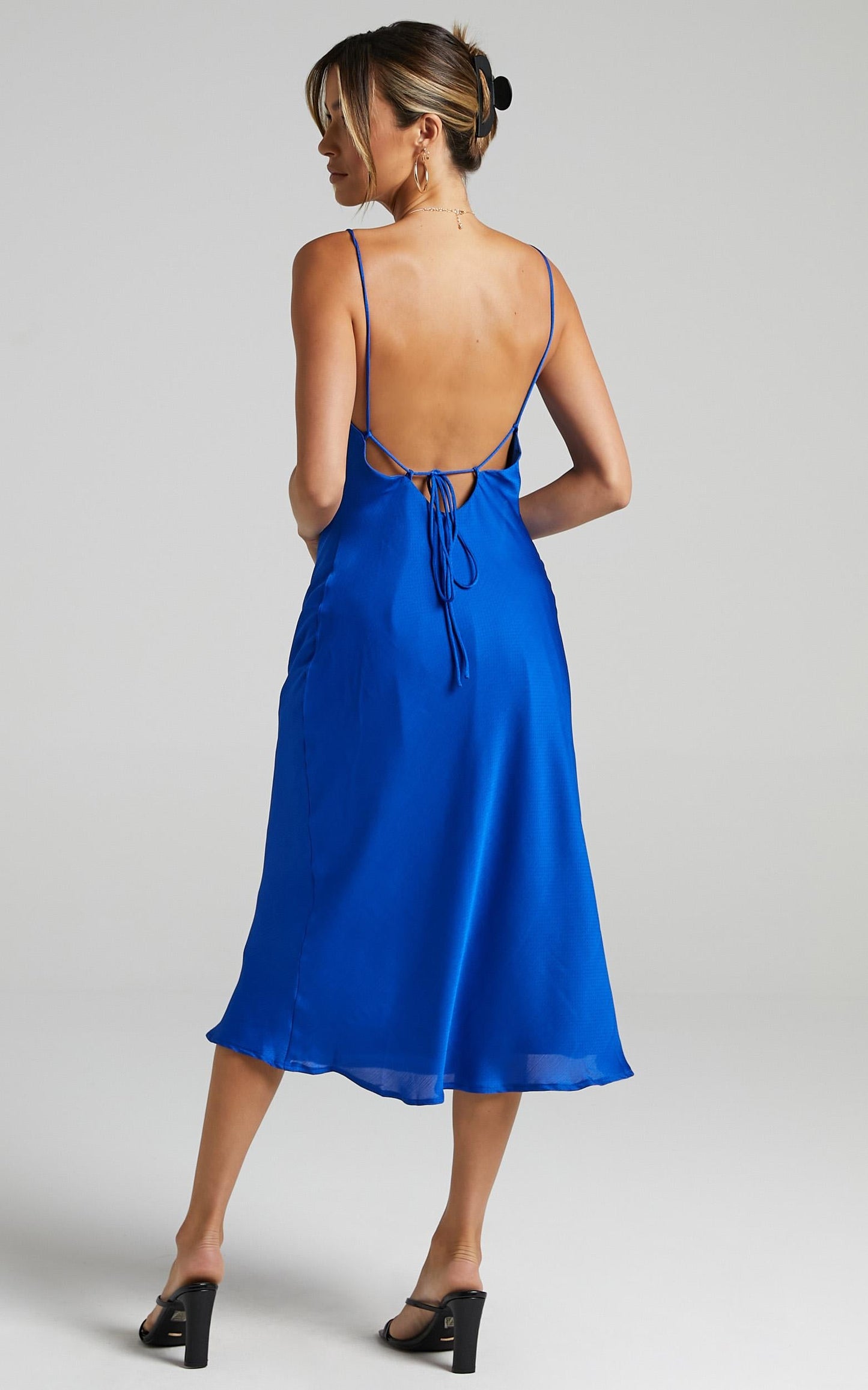 Malmuira Dress in Cobalt Satin
