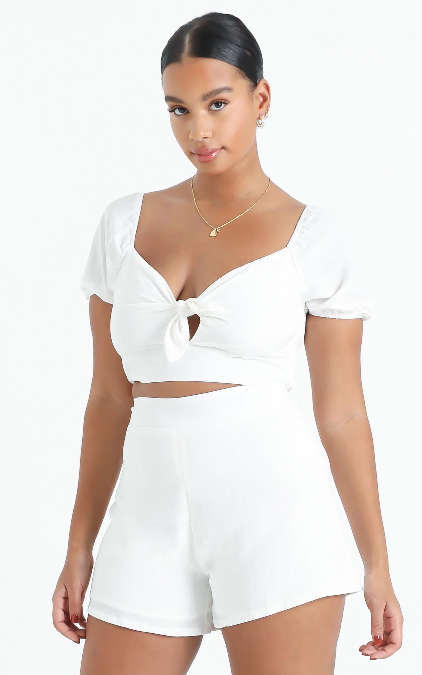 Maria Two Piece Set in White
