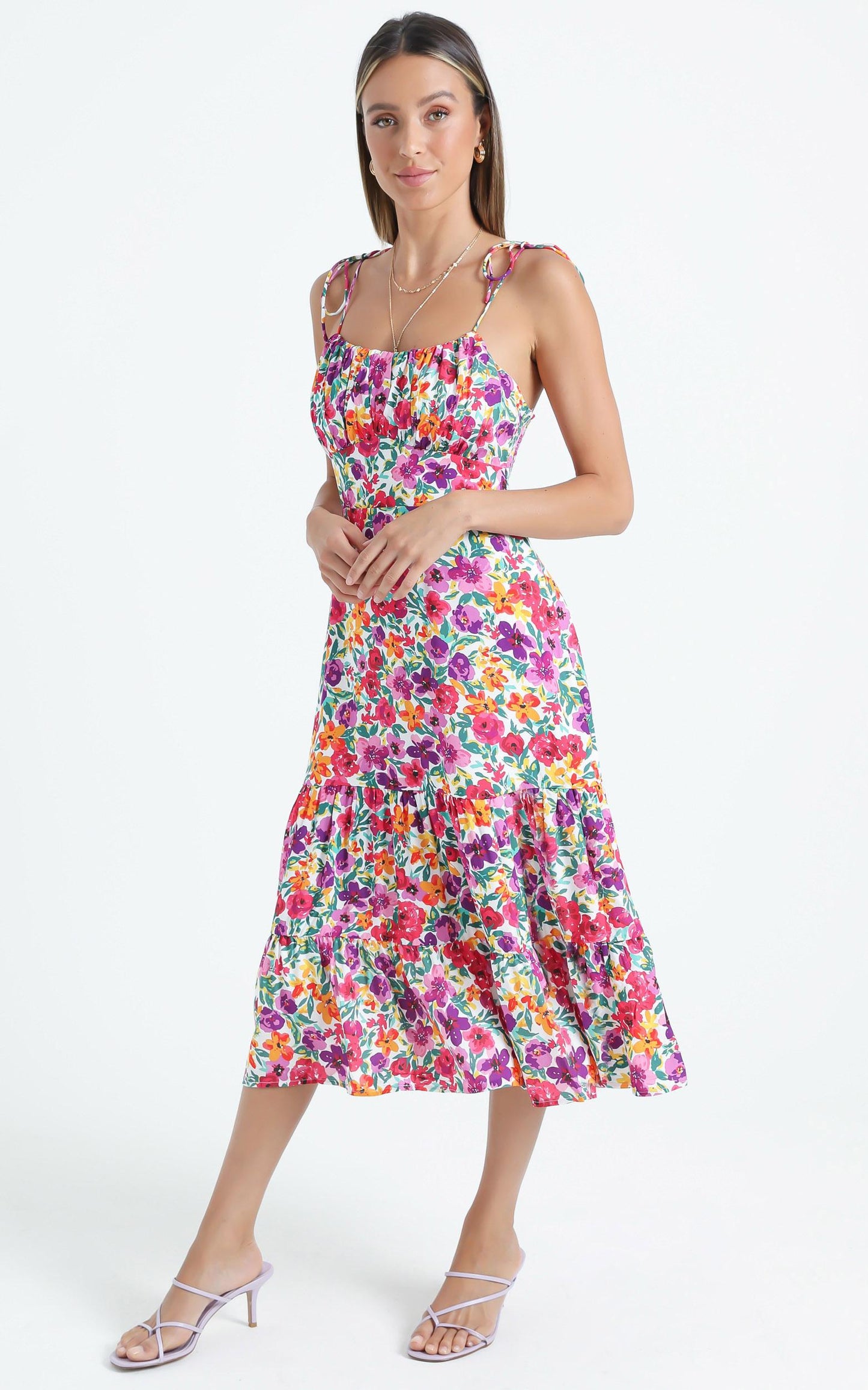 Monaco Dress in Packed Floral