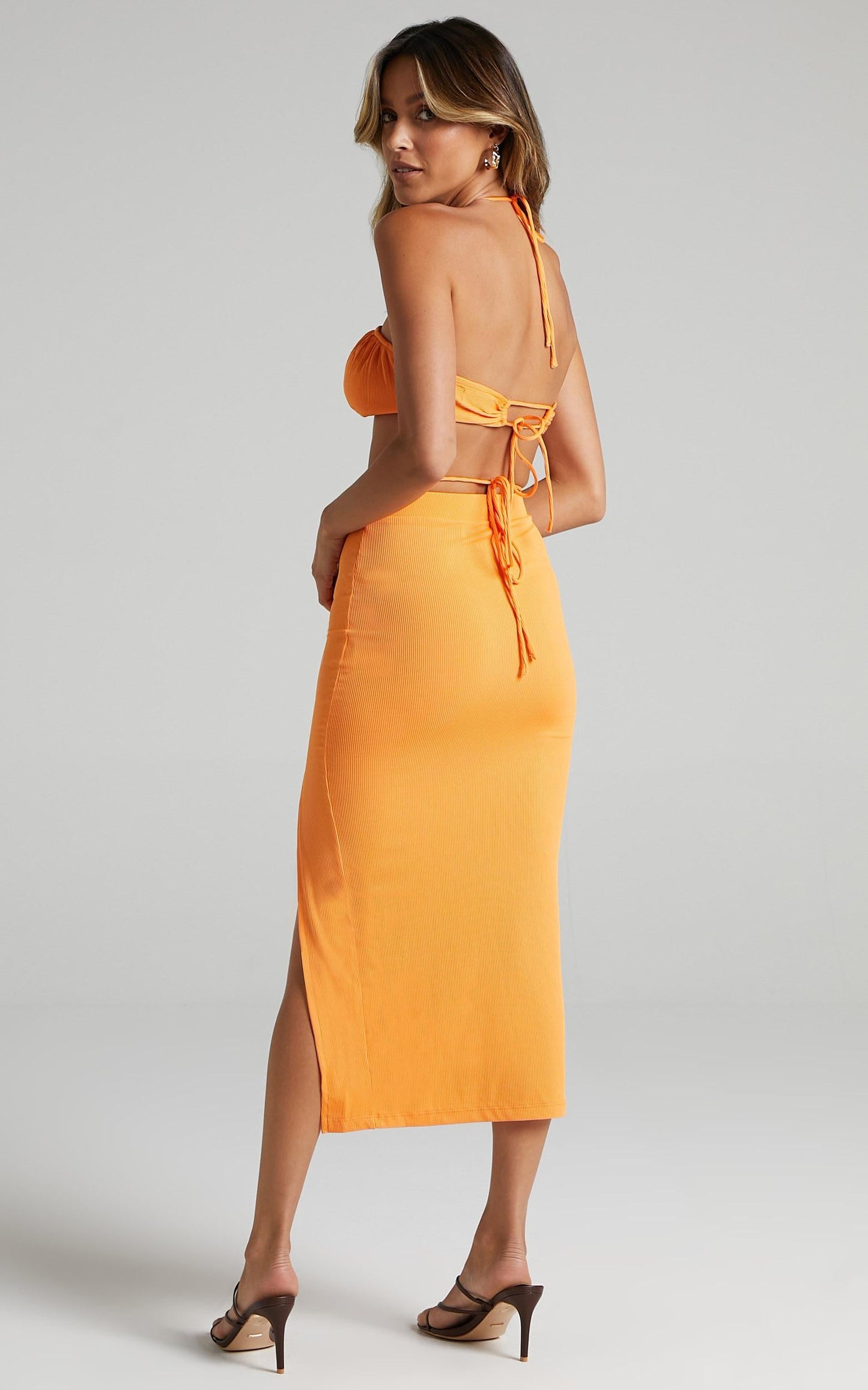 Chloey Two Piece Set in Orange