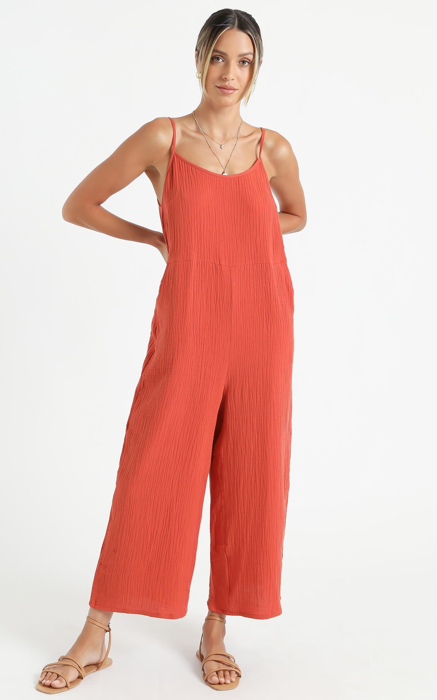 Perfect Day Jumpsuit in Rust