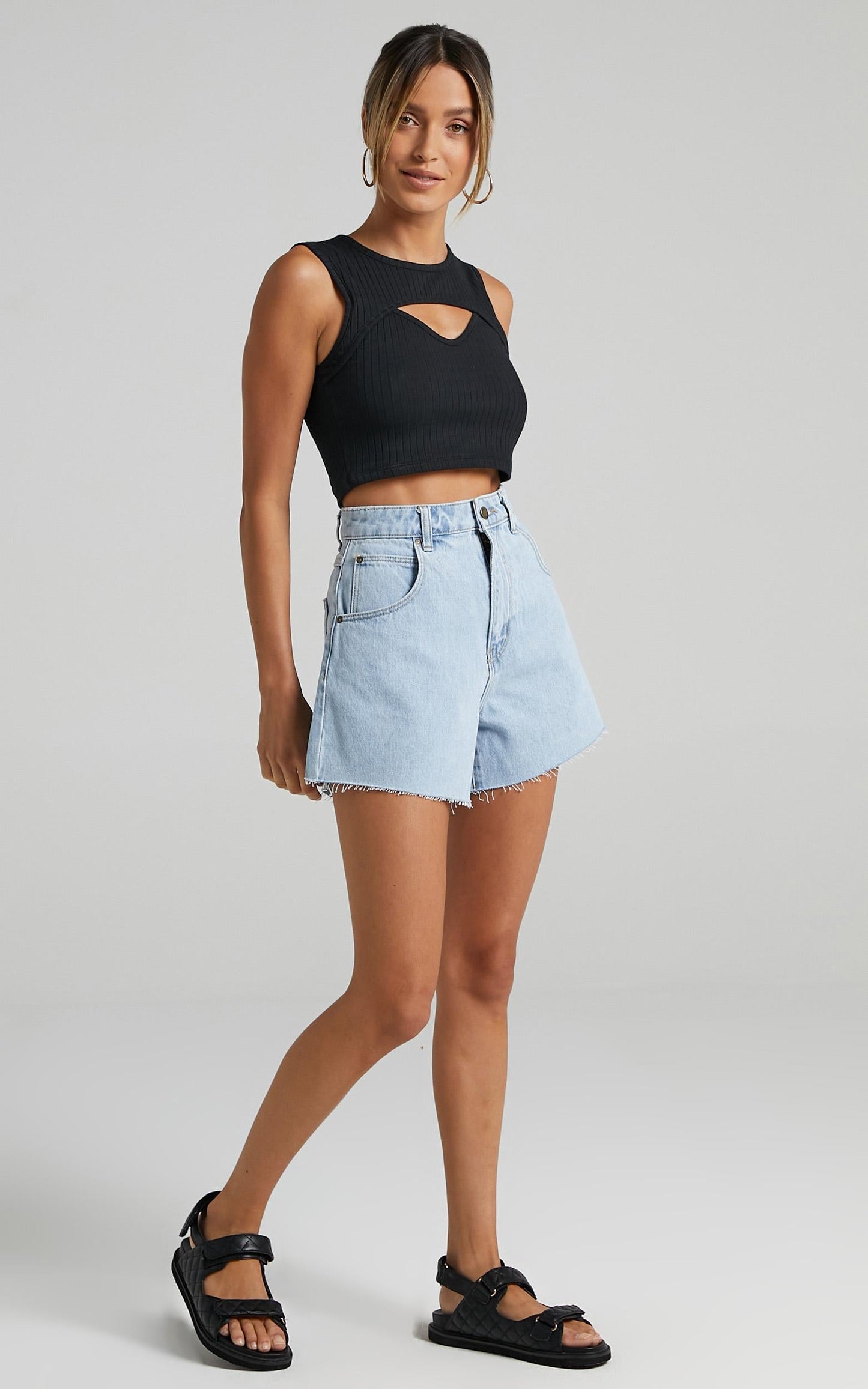 Rolla's x Sofia Richie - Mirage Denim Short in Nina Blue Organic