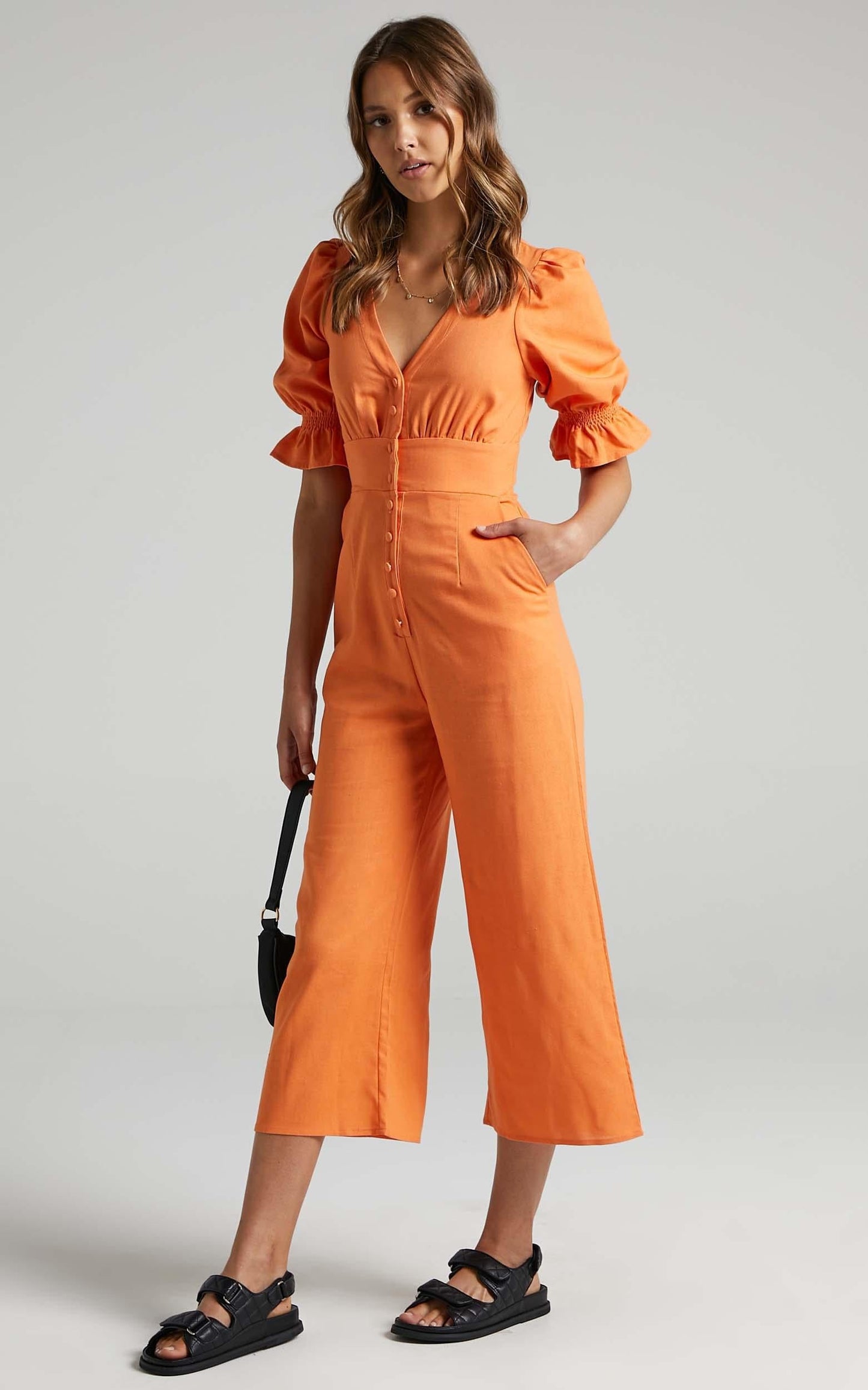 Arna Jumpsuit in Tangerine