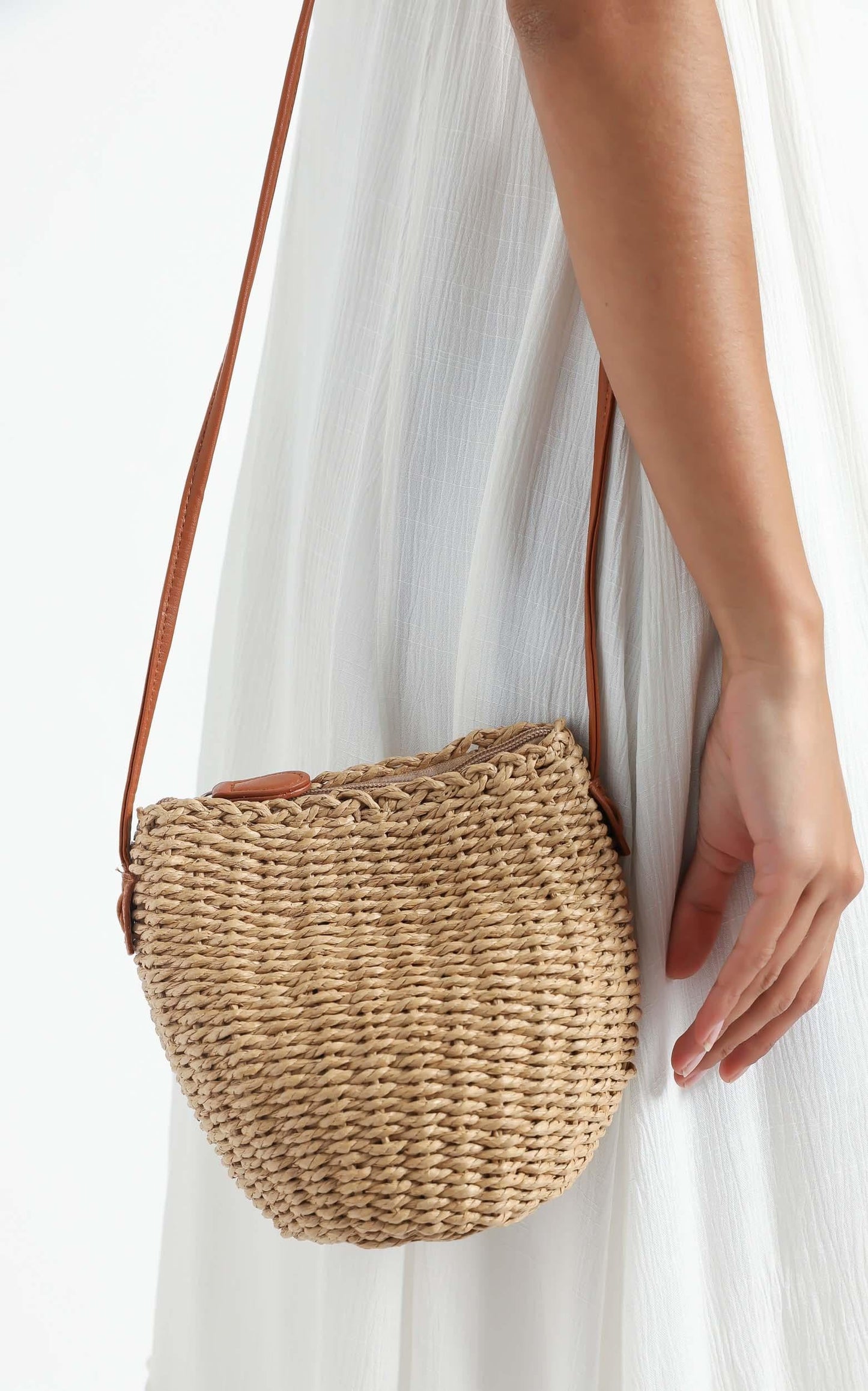 Valente Bag in Brown Straw