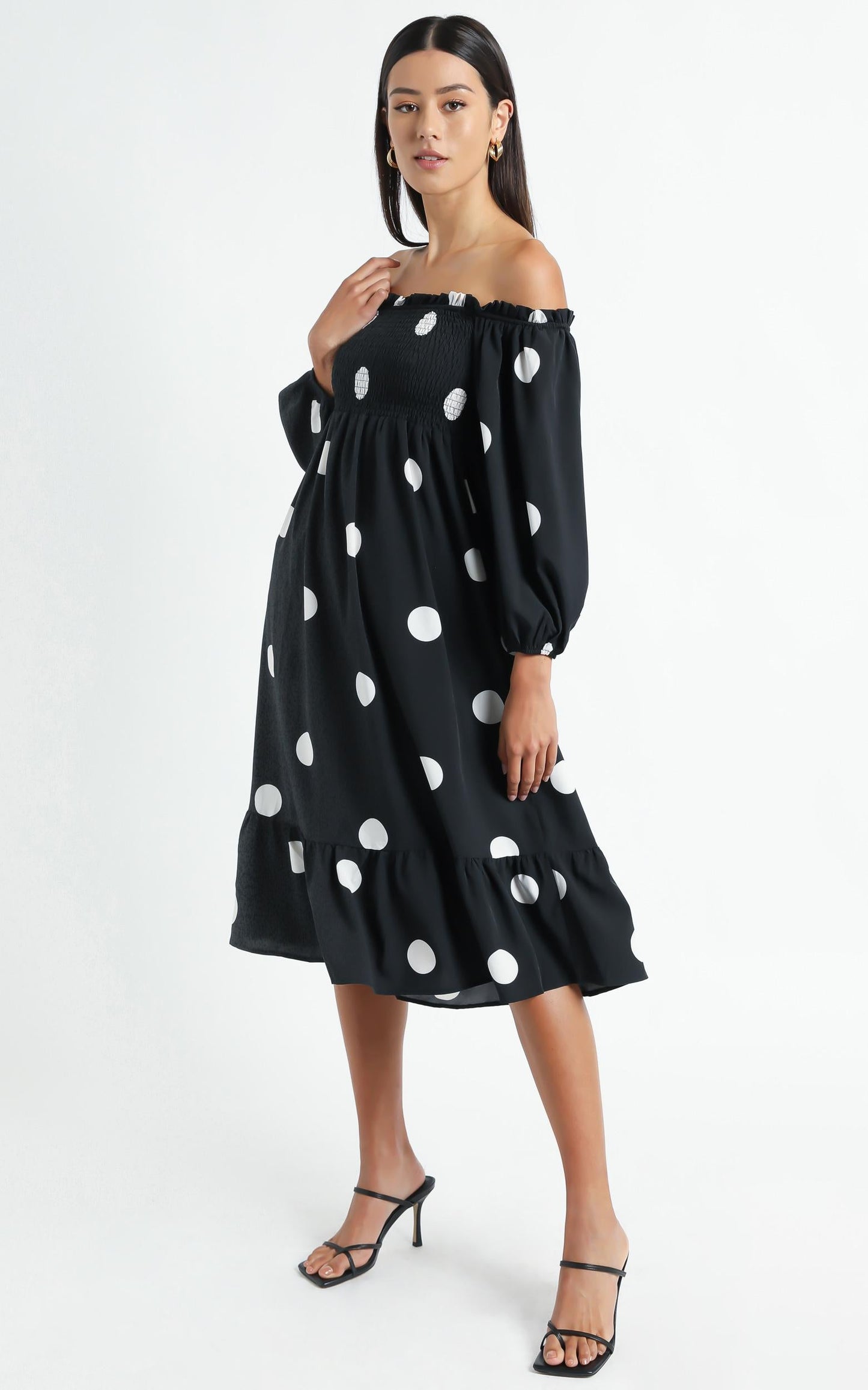 Weston Dress in Black Spot
