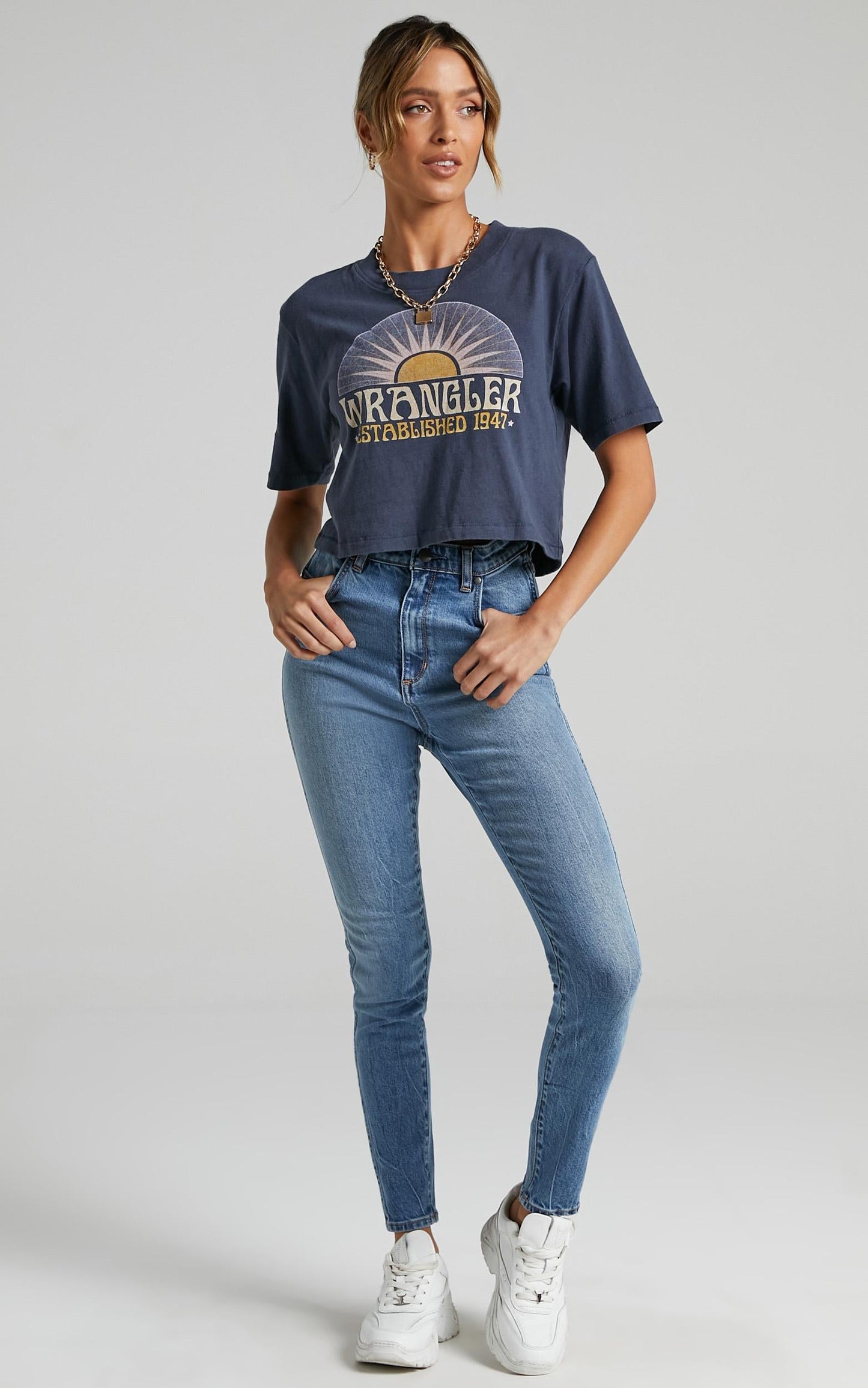 Wrangler - Equinox Crop Tee in Ink