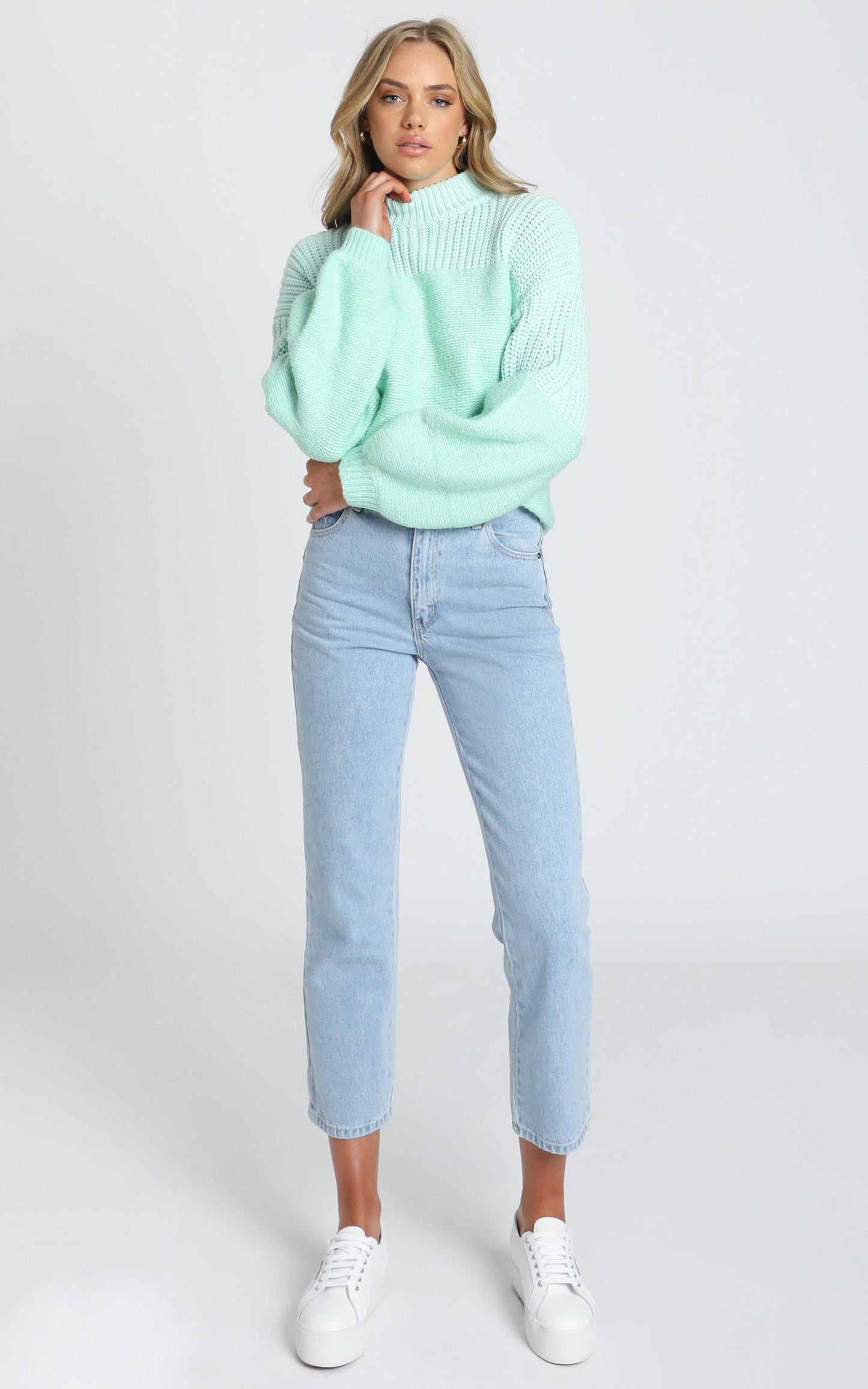 Dakota Knit Jumper in Mint
