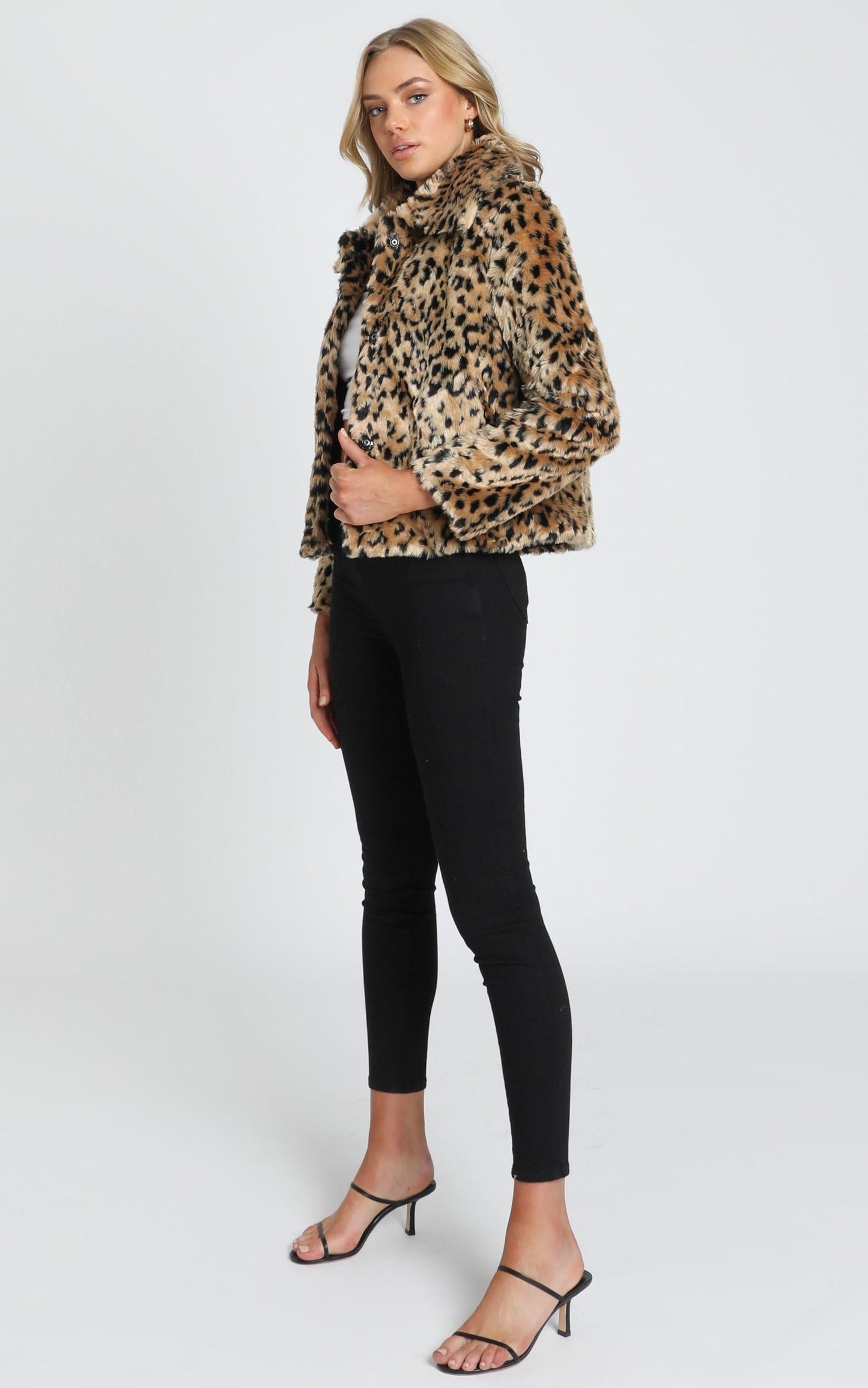 Warm Me Up Faux Fur Jacket in Leopard Print