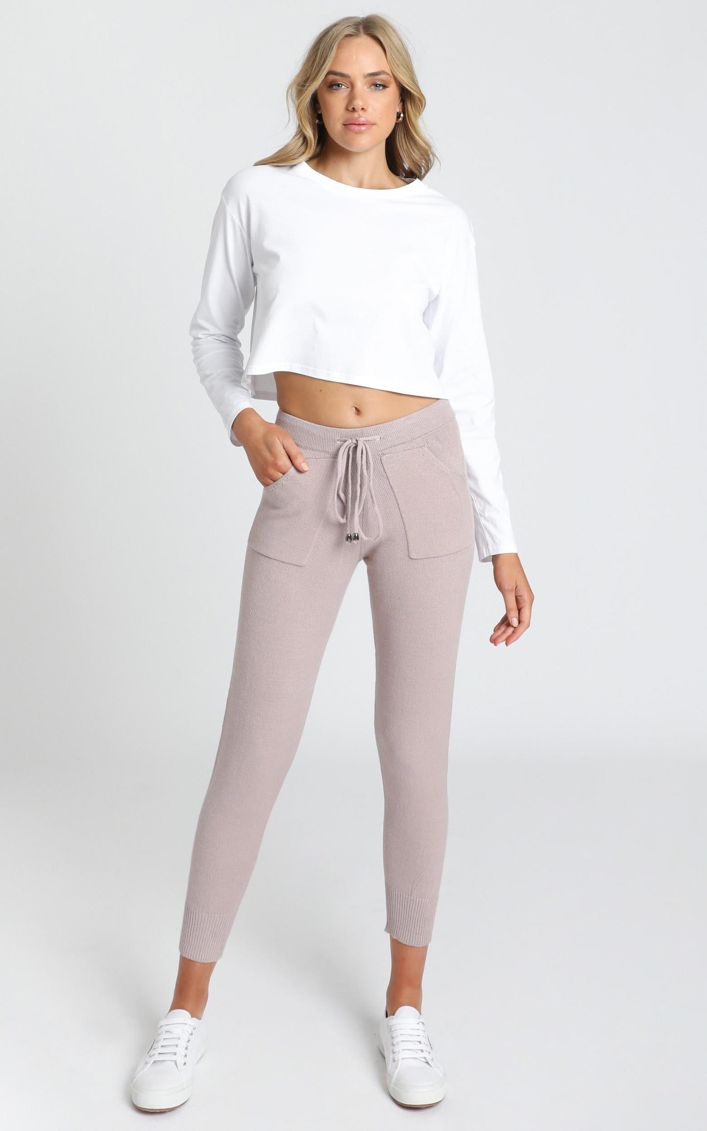 Lounge In Style Knit Pant in Mocha Marle