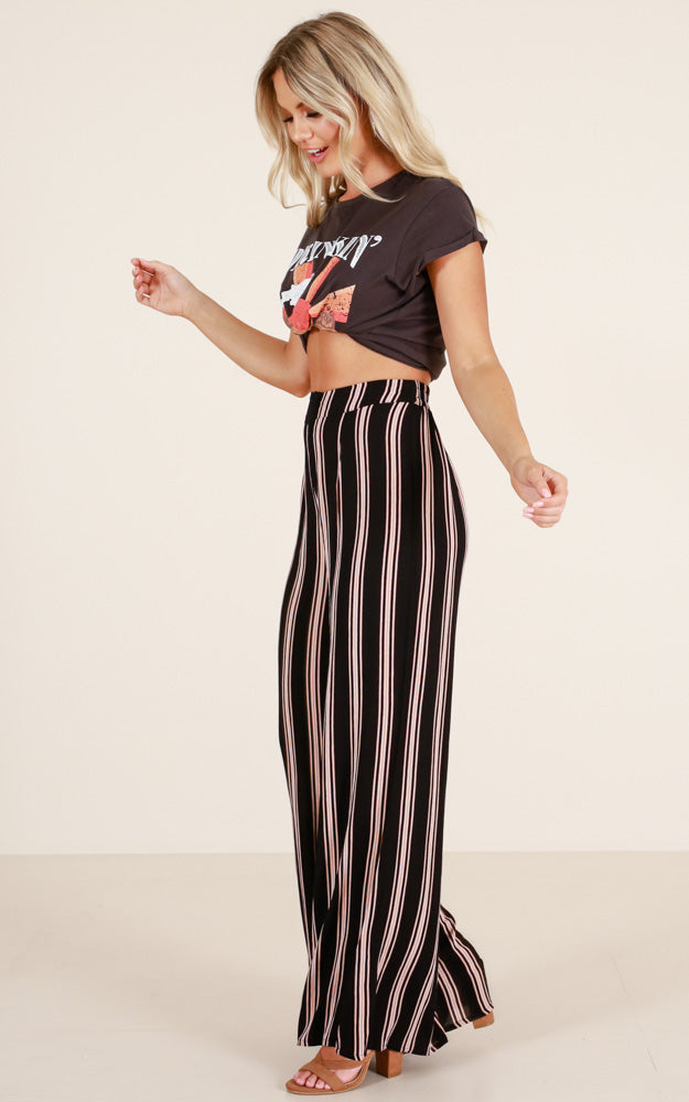 Go Unnoticed Pants In Navy Stripe
