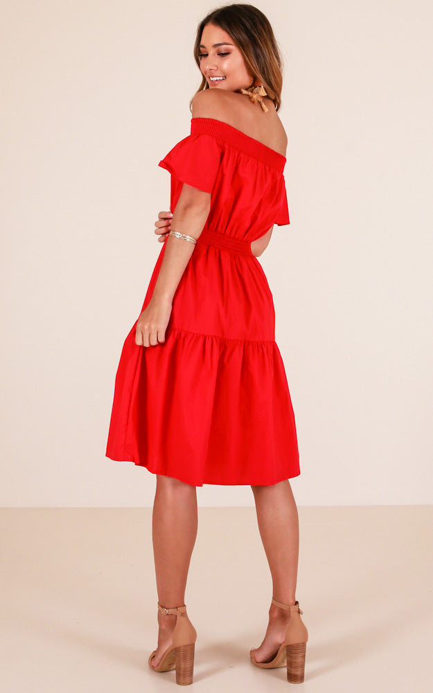 New Flame Dress In Red