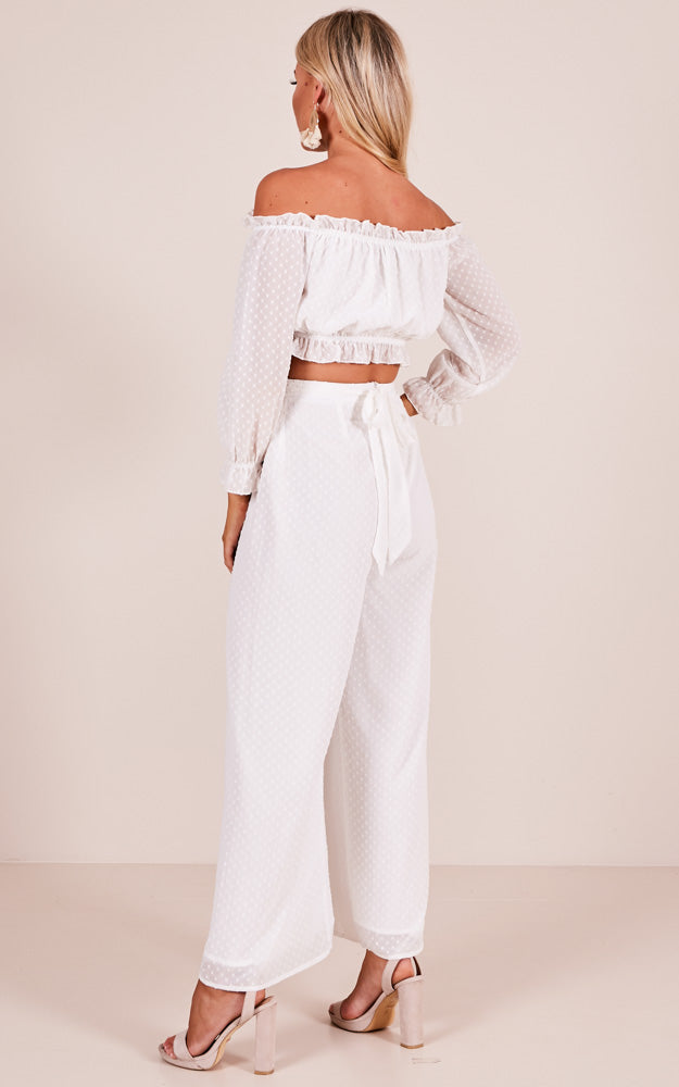 Needed You Here Two Piece Set In White