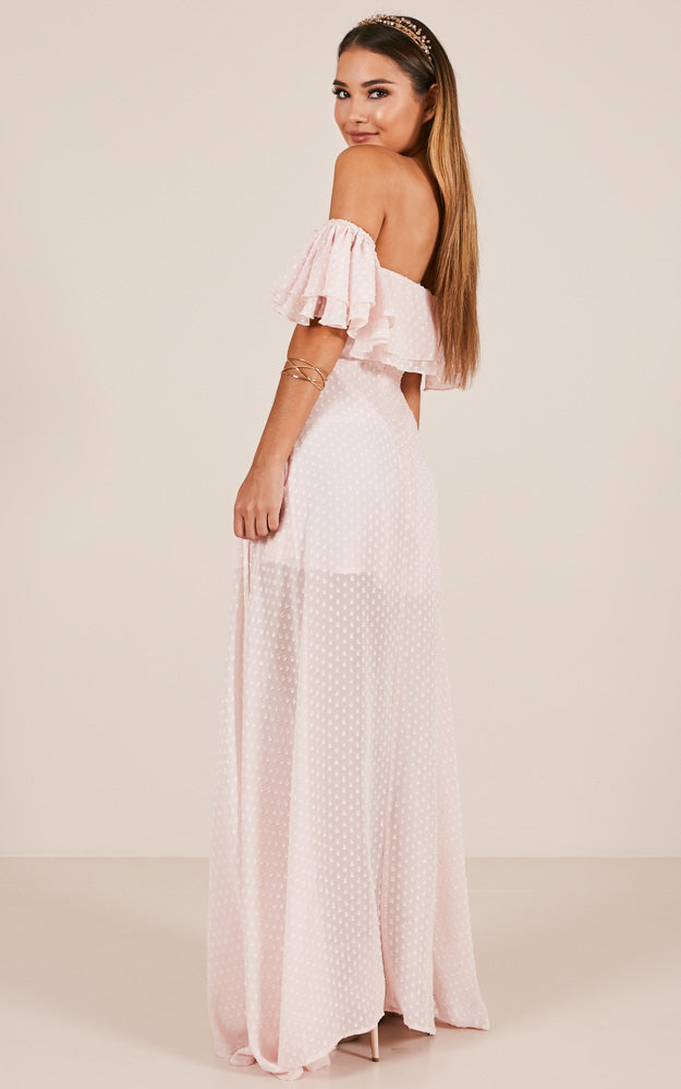 Midnight Lover Maxi Dress In Blush