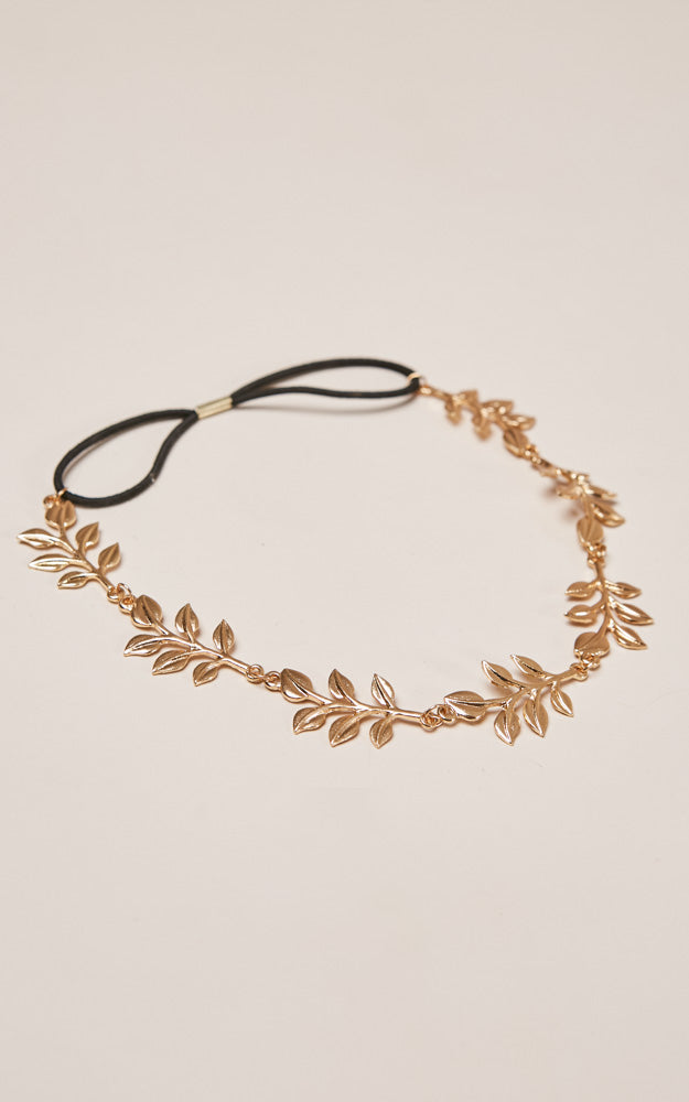 Without Your Heart headband in gold