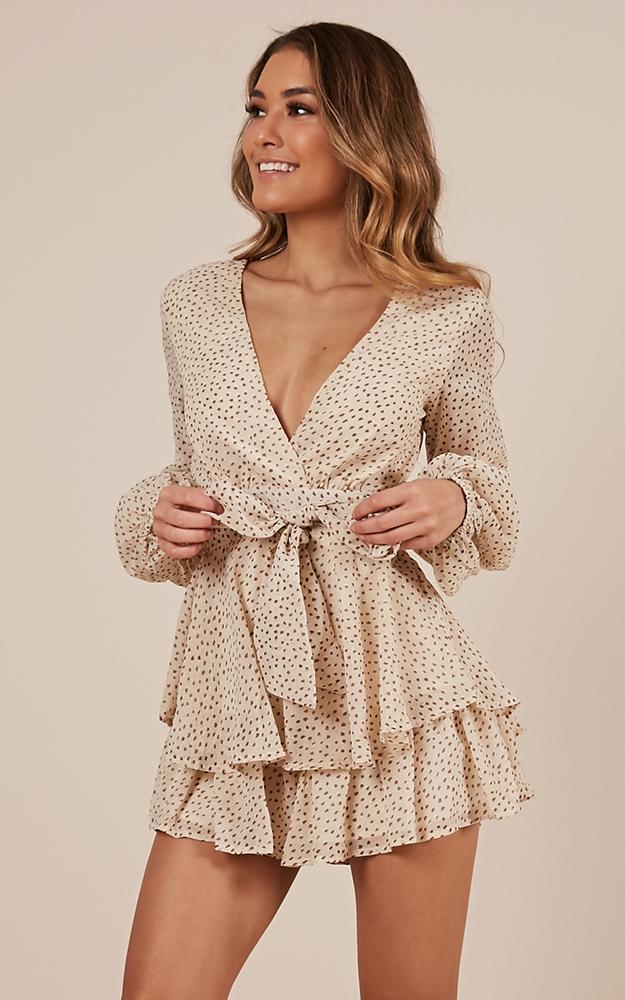 On Rotation Playsuit In Cream Spot