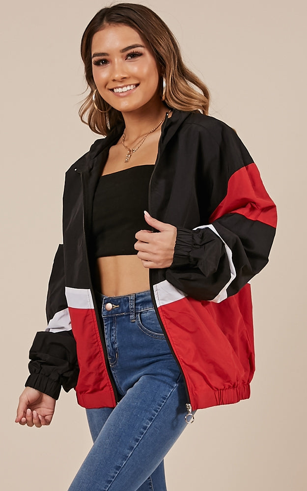 Rally Track Jacket In Red
