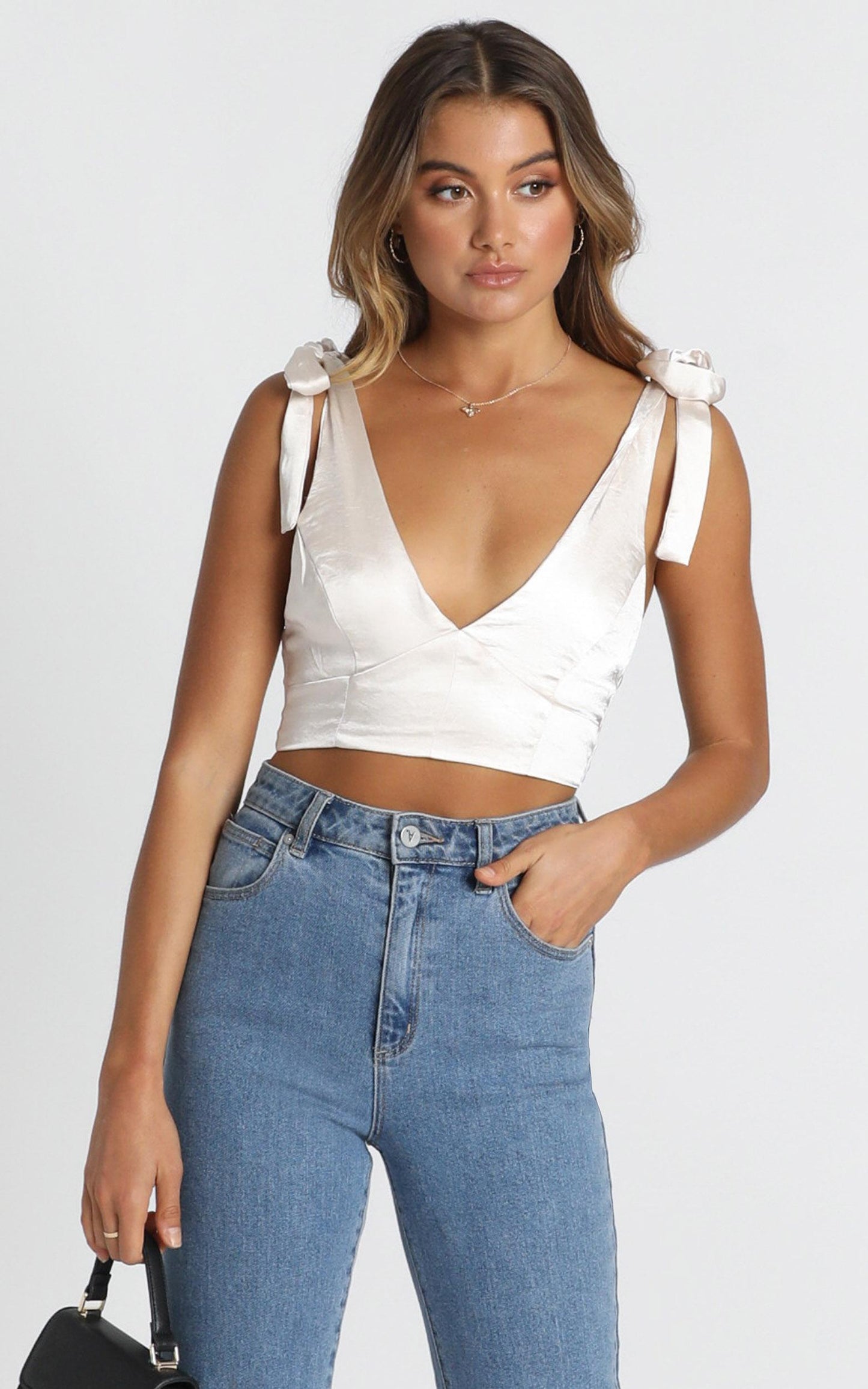 Lioness - Escape Artist Crop Top In Champagne